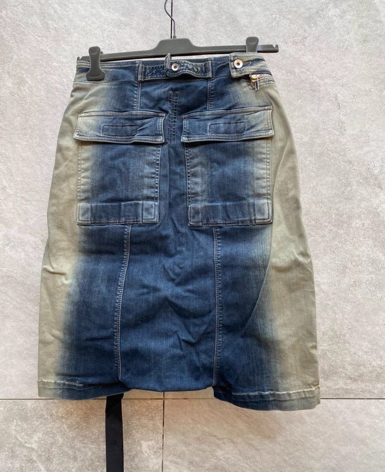 Rick Owens rick owens size s Diagonal Zipper Gradient Denim Hanging Cr Size US 28 / EU 44 - 4 Thumbnail
