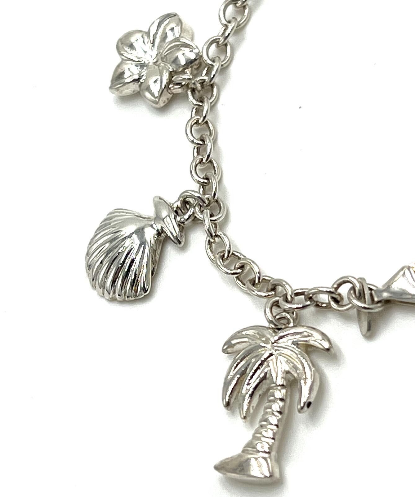 Other Jaqmel C. Mauritius Sterling Silver Tropical Charm Bracelet Size ONE SIZE - 5 Thumbnail