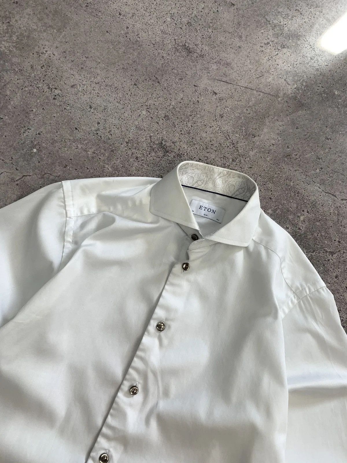 Eton × Vintage Vintage Shirt Eton white nova check OldMoney watanage faded Size US M / EU 48-50 / 2 - 6 Thumbnail