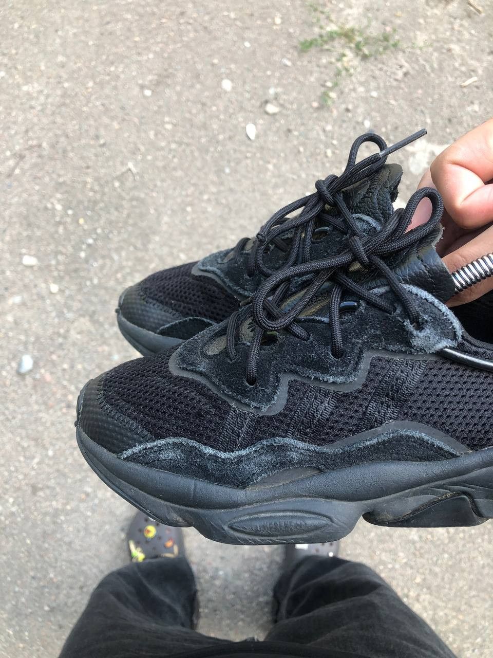 Adidas Vintage Adidas Ozweego Full Black Sneakers Casual Y2K 90s Size US 4.5 / IT 34.5 - 2 Thumbnail