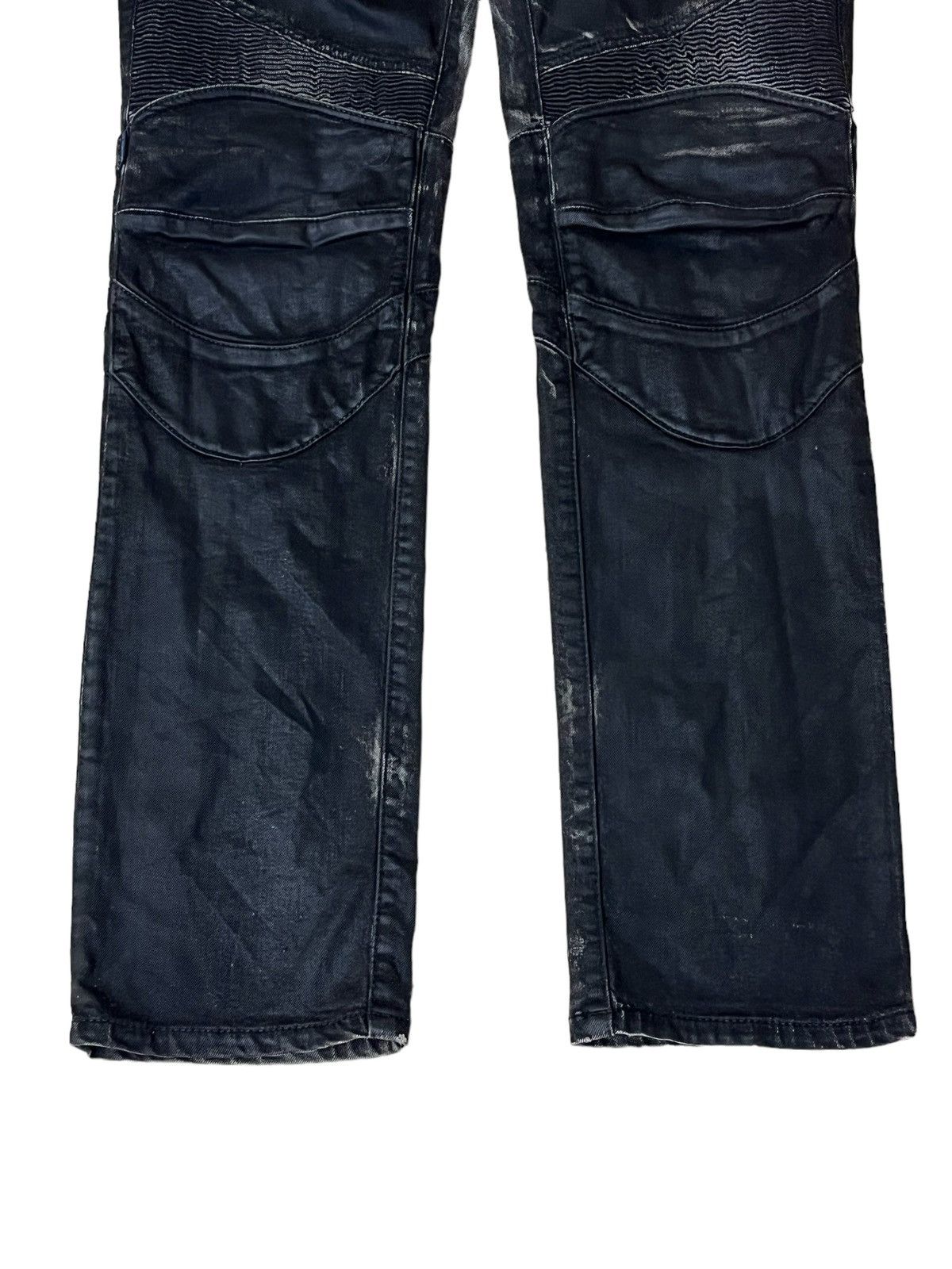 Japanese Brand FADED🔥JAPANESE UGLY BROS RIDING PANTS INSPIRED BALMAIN JEANS Size US 34 / EU 50 - 3 Thumbnail
