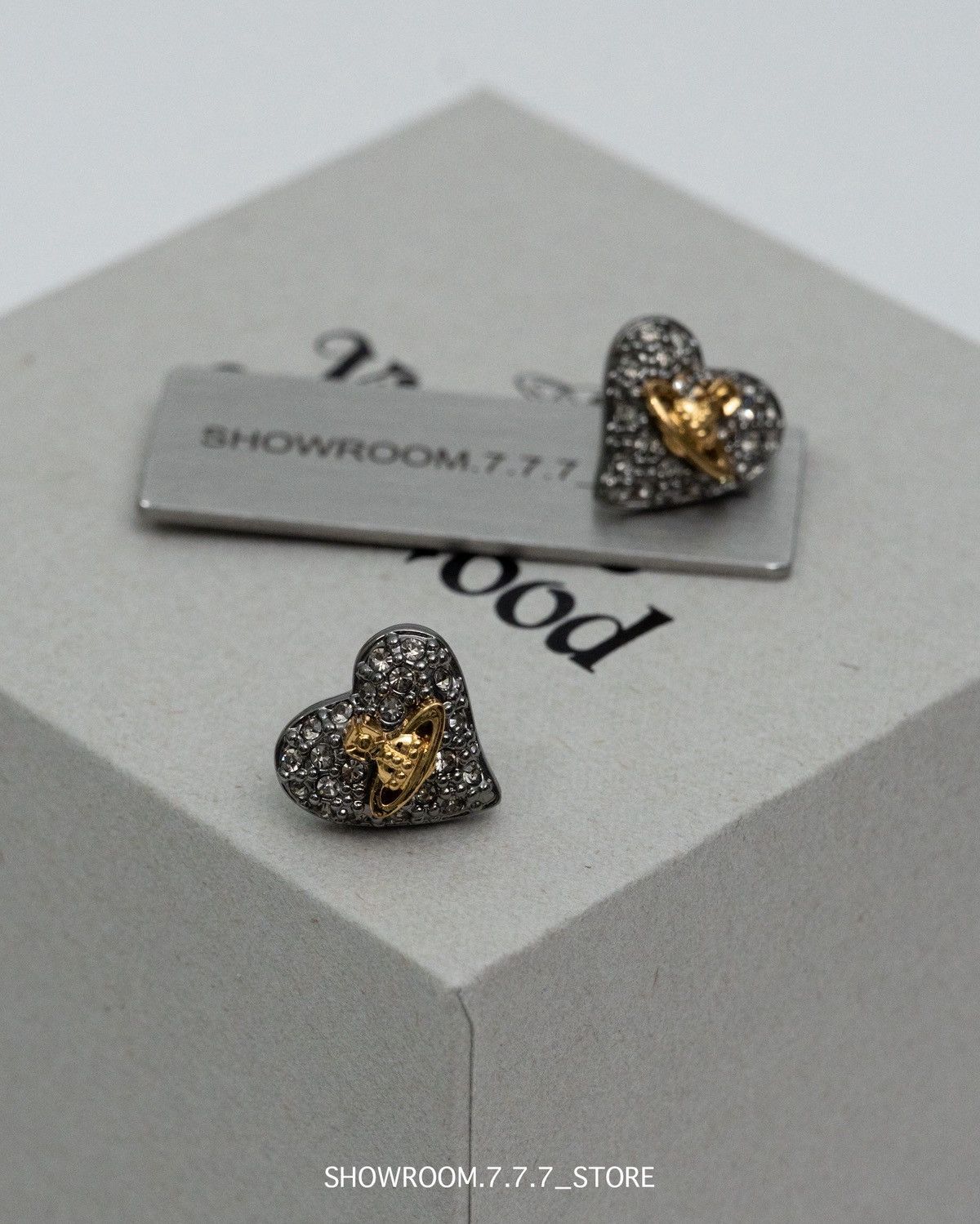 Vivienne Westwood Vivienne Westwood Tiny Diamante Heart Earrings Size ONE SIZE - 4 Thumbnail