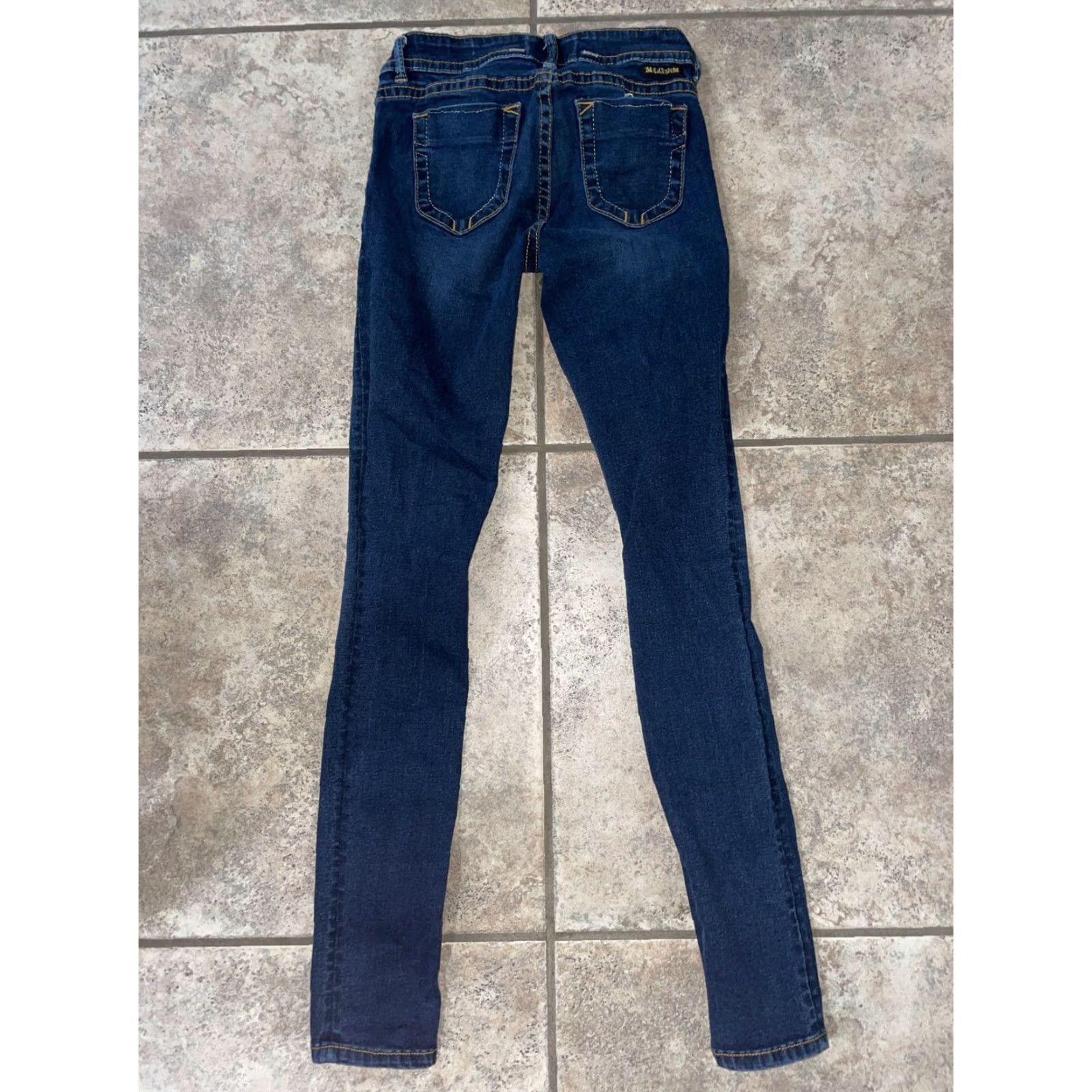 Denime VINTAGE Mek Denim USA Kazan Legging Jeans Women 27x32 Blue Denim Straight Pants USA Theme Size 27" / US 4 / IT 40 - 4 Thumbnail