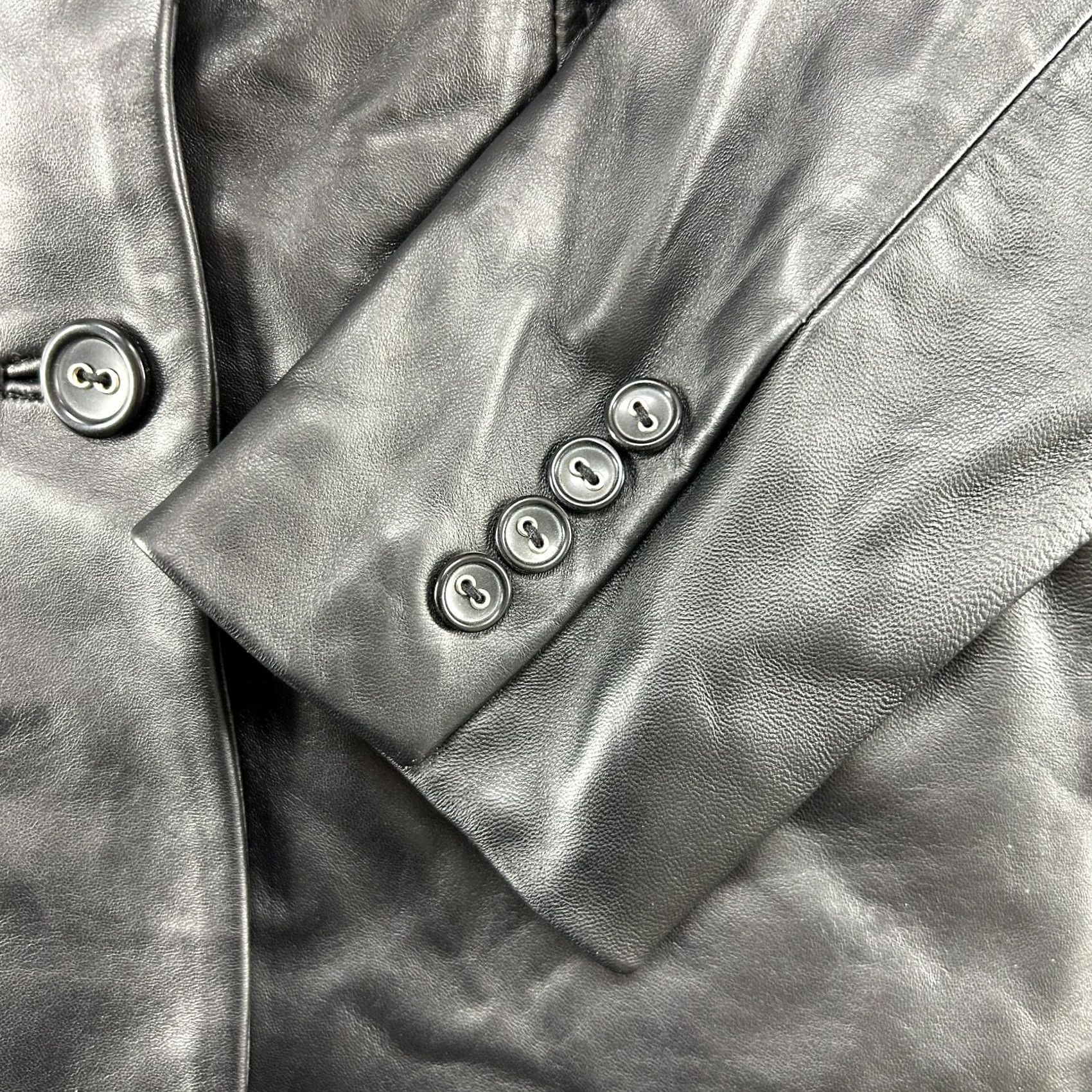 Vintage VINTAGE Convington Jacket Womens M Black Coat Lined Genuine Leather Blazer 90s Size M / US 6-8 / IT 42-44 - 5 Thumbnail