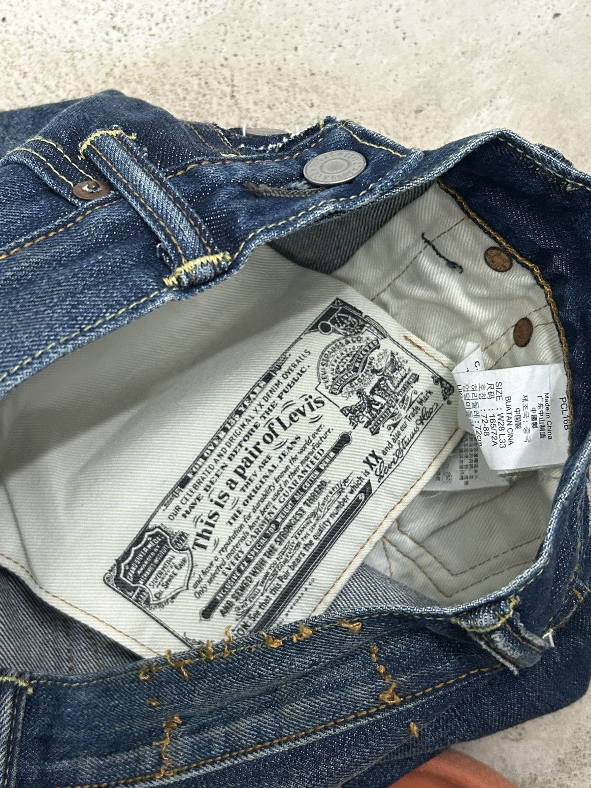 Levi's Levis Upcycled Custom Y2k Wide Leg Jeans Flared Size US 29 - 16 Thumbnail