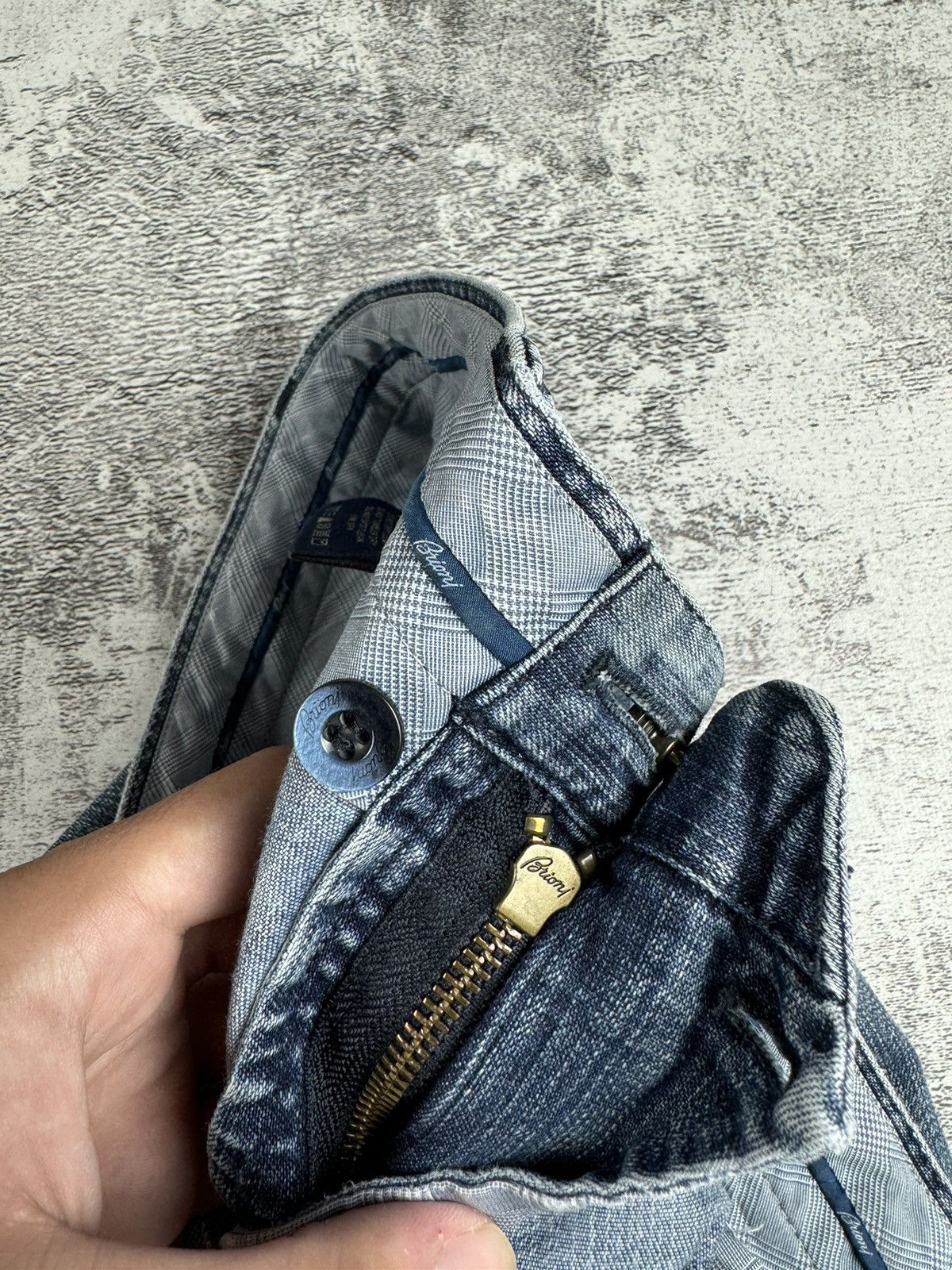 Brioni Brioni Stelvio 51 Vintage Light Blue Denim Collection Jeans Size US 34 / EU 50 - 19 Thumbnail