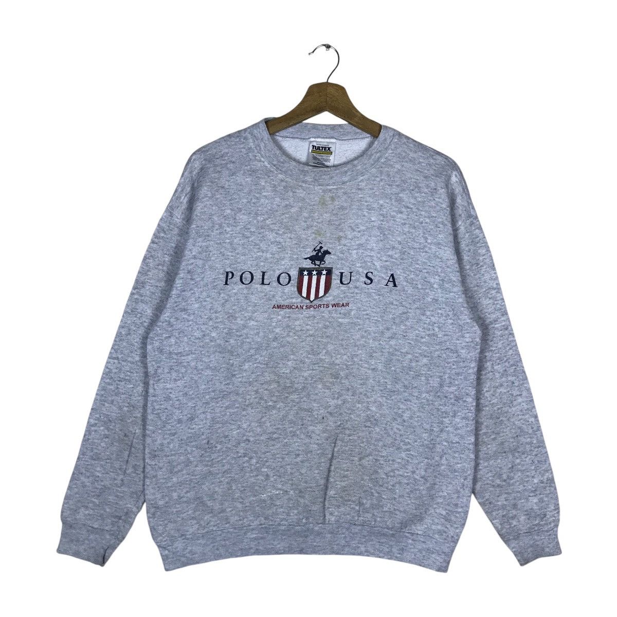 Tultex Vintage Tultex Polo USA Pullover Jumper Sweatshirt Size US M / EU 48-50 / 2 - 1 Thumbnail