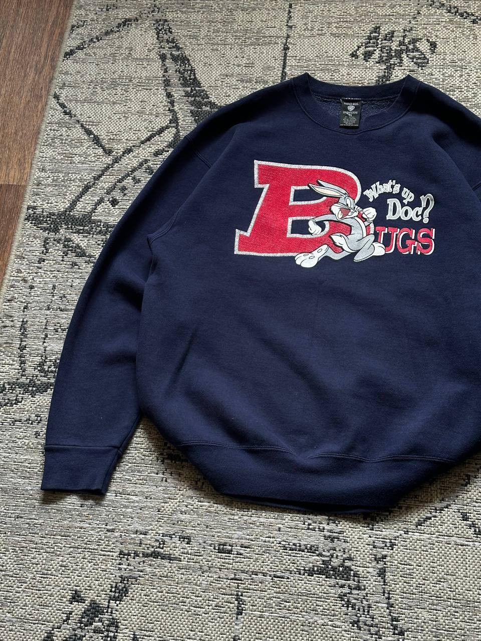 Warner Bros 1997 Looney Tunes Bugs Bunny USA Vintage Sweatshirt Size US L / EU 52-54 / 3 - 3 Thumbnail