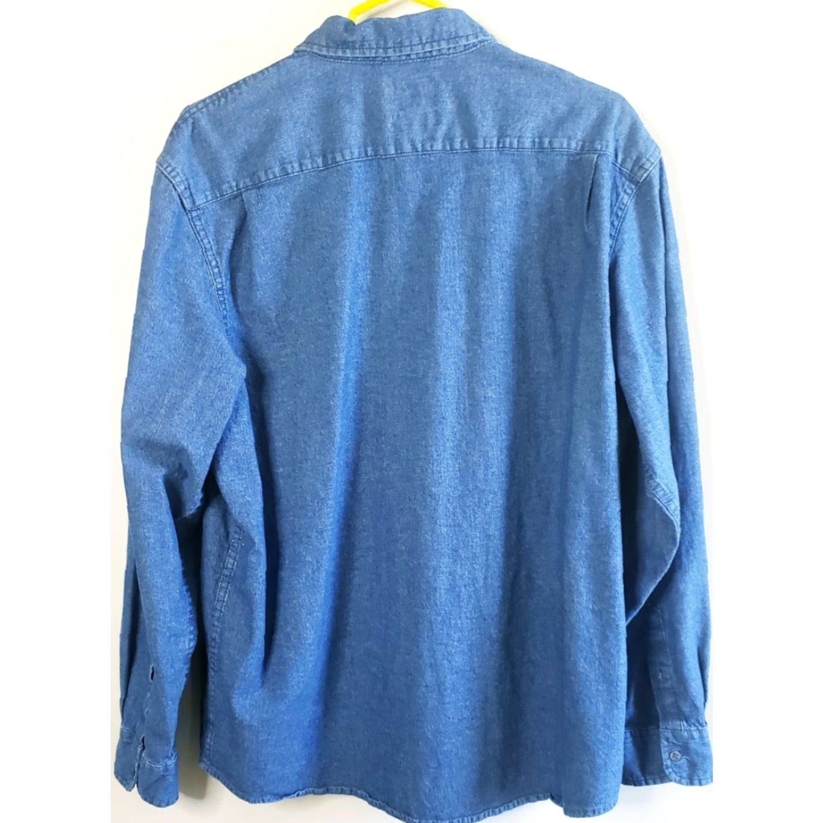 Wrangler Wrangler XL Men’s Comfort Flex Denim Long Sleeve Flap Pocket Button Up Shirt Size US XL / EU 56 / 4 - 2 Thumbnail