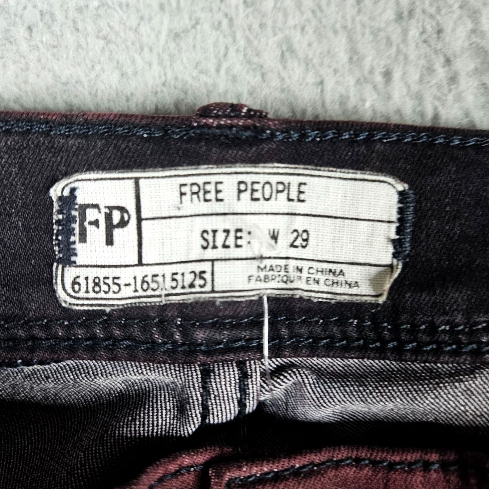Free People Free People Jeans Women’s Purple Mid-rise Five pockets Size W29 Regular Fit Belted Denim Style Casual Mens Womens Size 29" - 3 Thumbnail