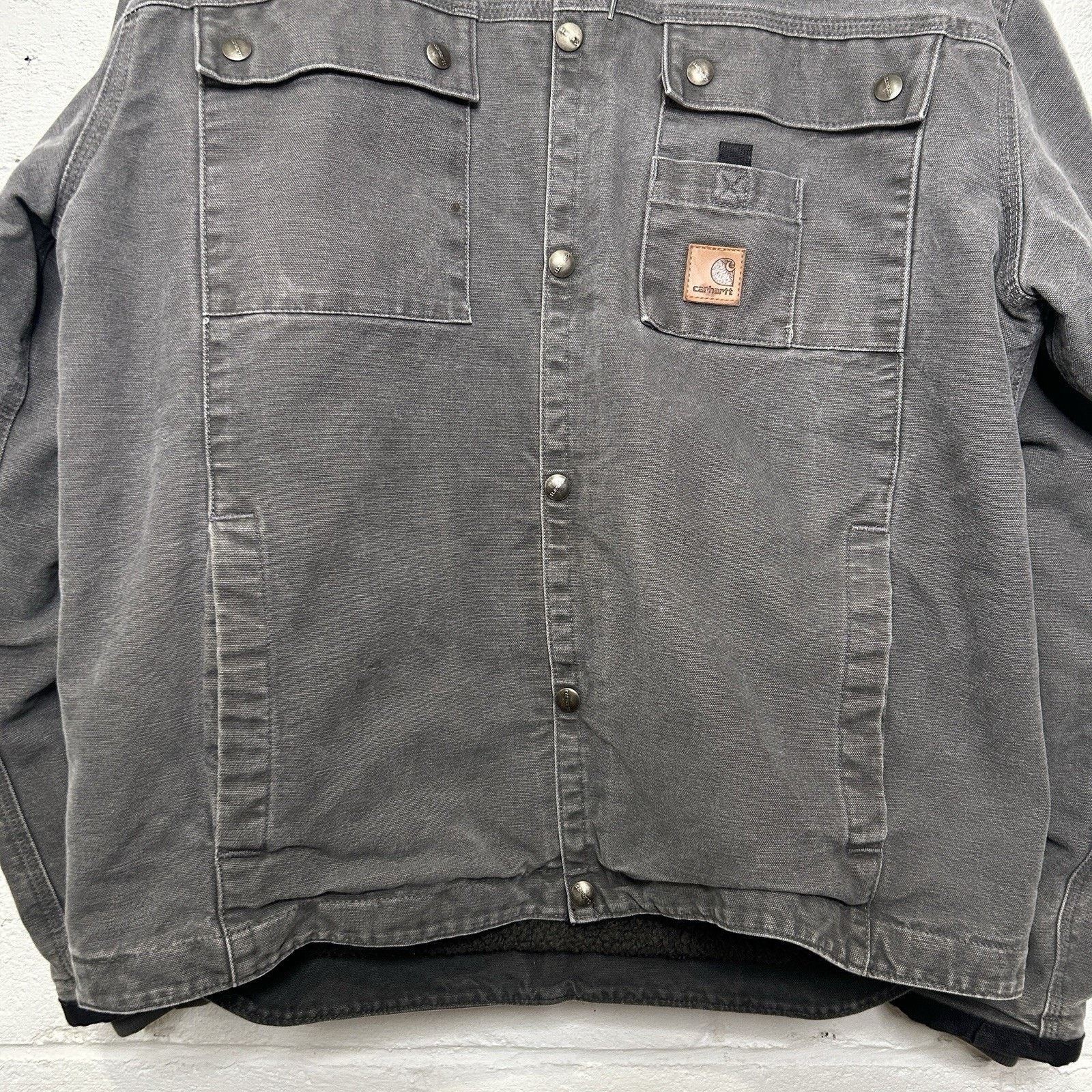 Carhartt Y2K Carhartt Sherpa-Lined Multi-Pocket Jacket “Gravel” J284 Size US M / EU 48-50 / 2 - 4 Thumbnail