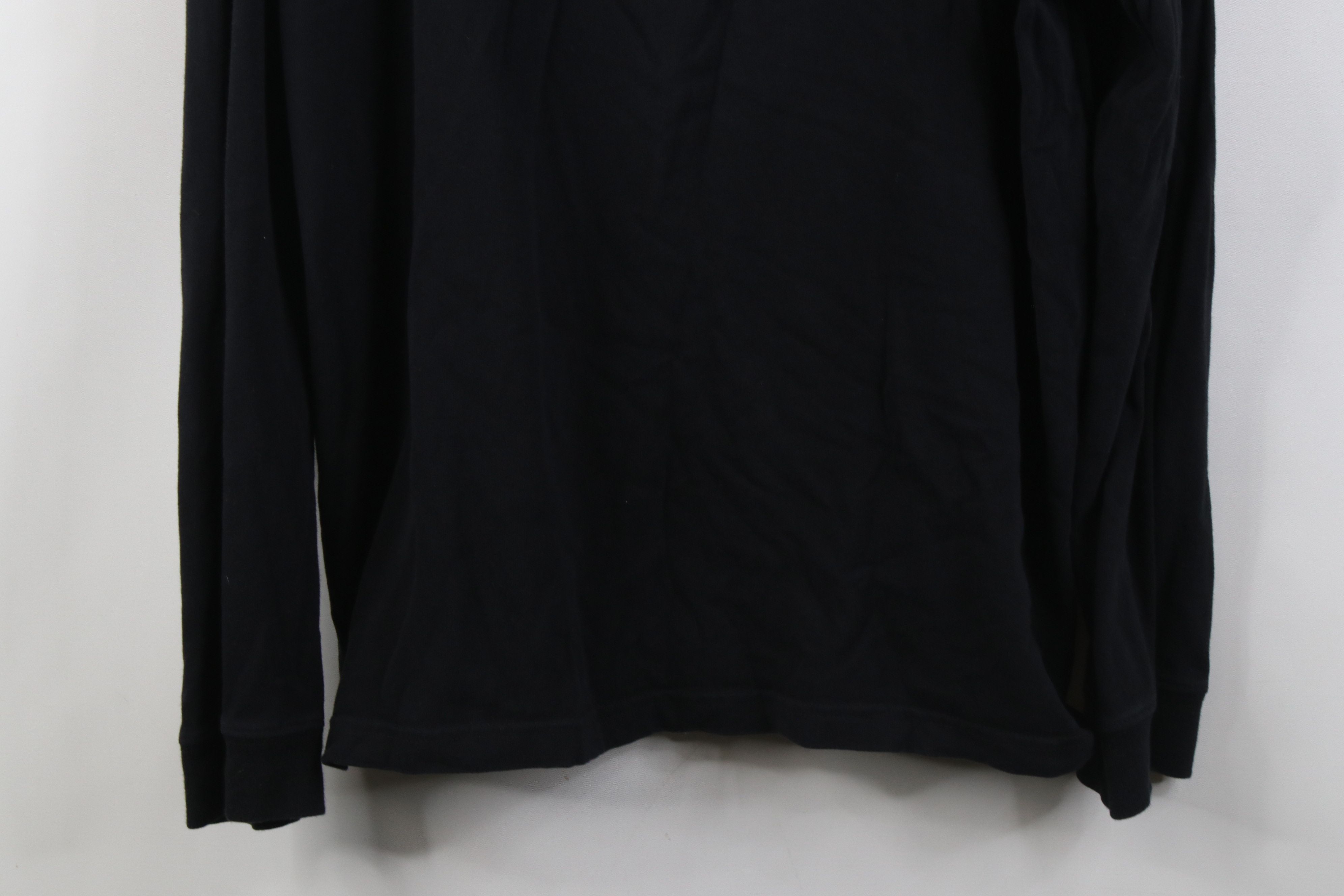 Vintage Vintage 90s Y2K Streetwear Knit Long Sleeve Rugby Polo Black Size US L / EU 52-54 / 3 - 3 Thumbnail