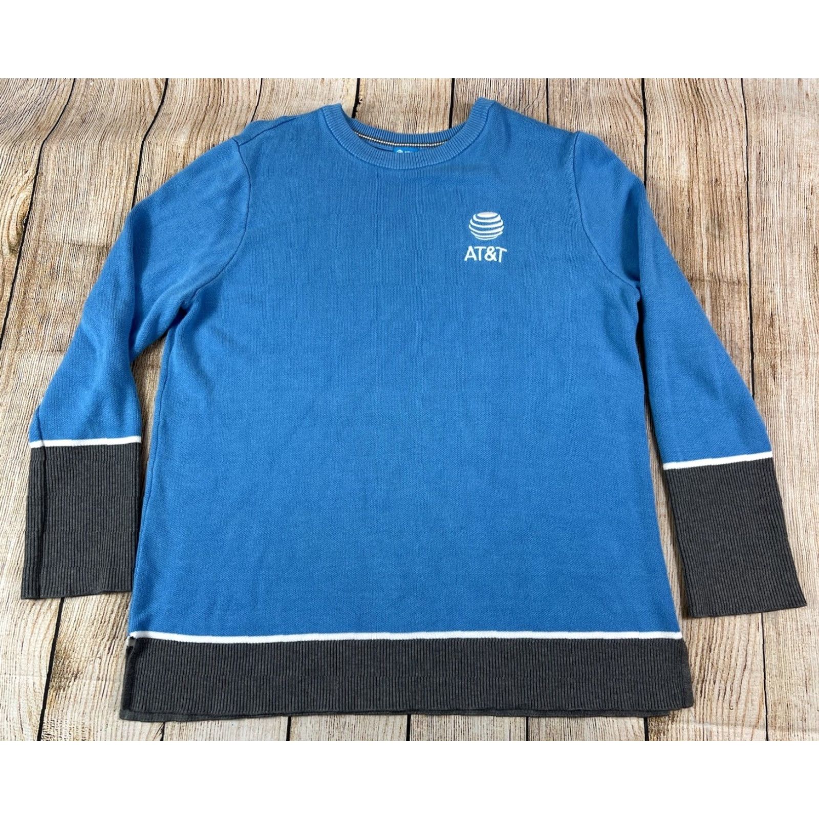 Vintage AT&T Employee Tensley Sweater Blue Grey L Women Pullover Gray Classic Rayon Size Large Size L / US 10 / IT 46 - 2 Thumbnail