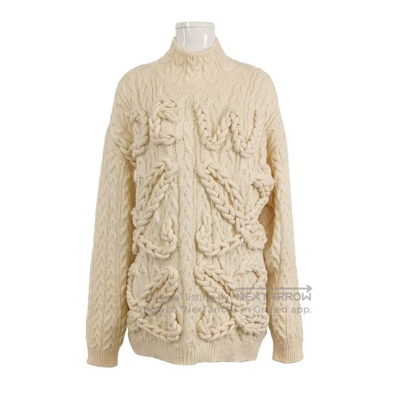 Loewe Loewe Solid color high neck wool sweater Size S / US 4 / IT 40 - 1 Thumbnail
