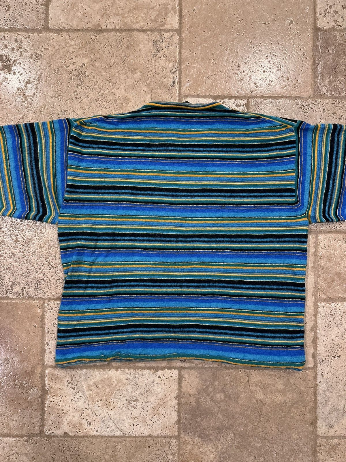 DENIM TEARS × Dior Dior x Denim Tears FW23 Blue/Yellow Striped Knit Sweater Size US M / EU 48-50 / 2 - 11 Thumbnail