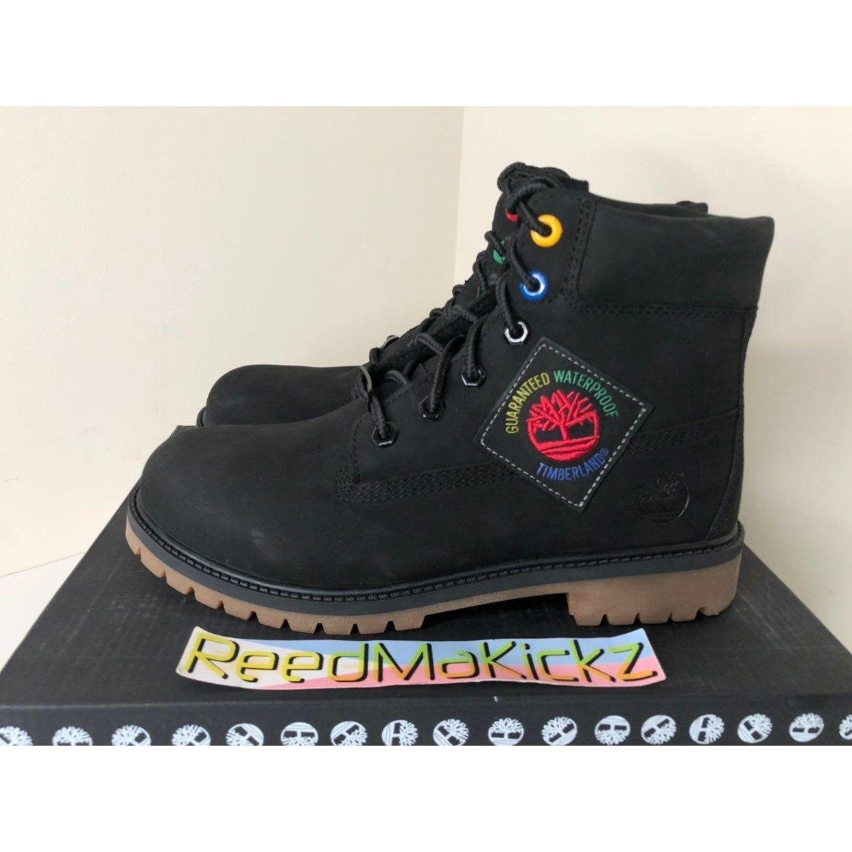 Timberland Timberland Boots 6 inch Black Patch Kids 5Y Size US 5 / EU 37 - 1 Thumbnail