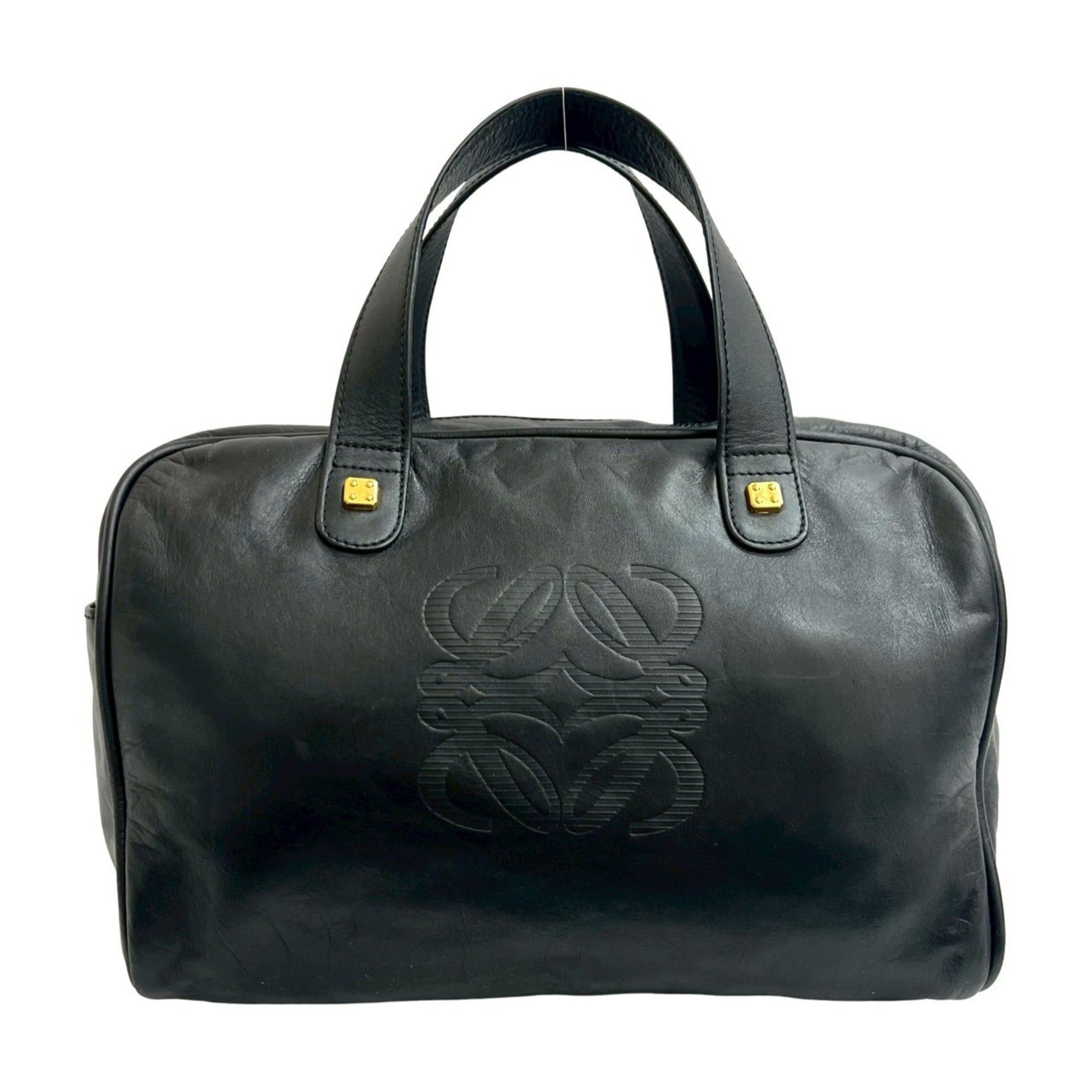 Loewe LOEWE Amazona 28 Anagram Logo Leather Handbag/Mini Boston Bag, Black, 32926 Size ONE SIZE - 1 Thumbnail