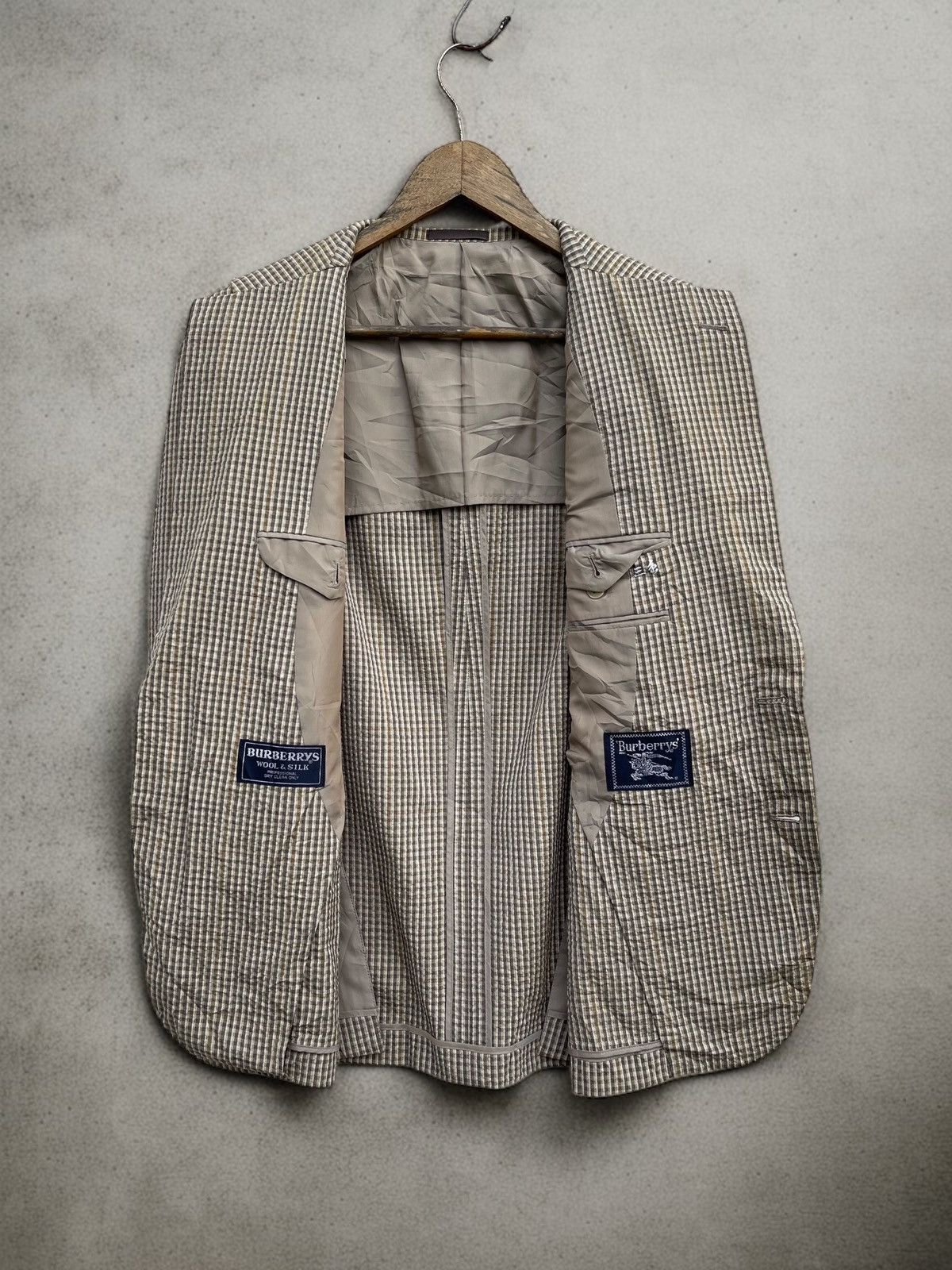 Burberry × Vintage 🔥Vintage Burberrys Men's Classic Plaid Blazer Jacket Size US M / EU 48-50 / 2 - 3 Thumbnail