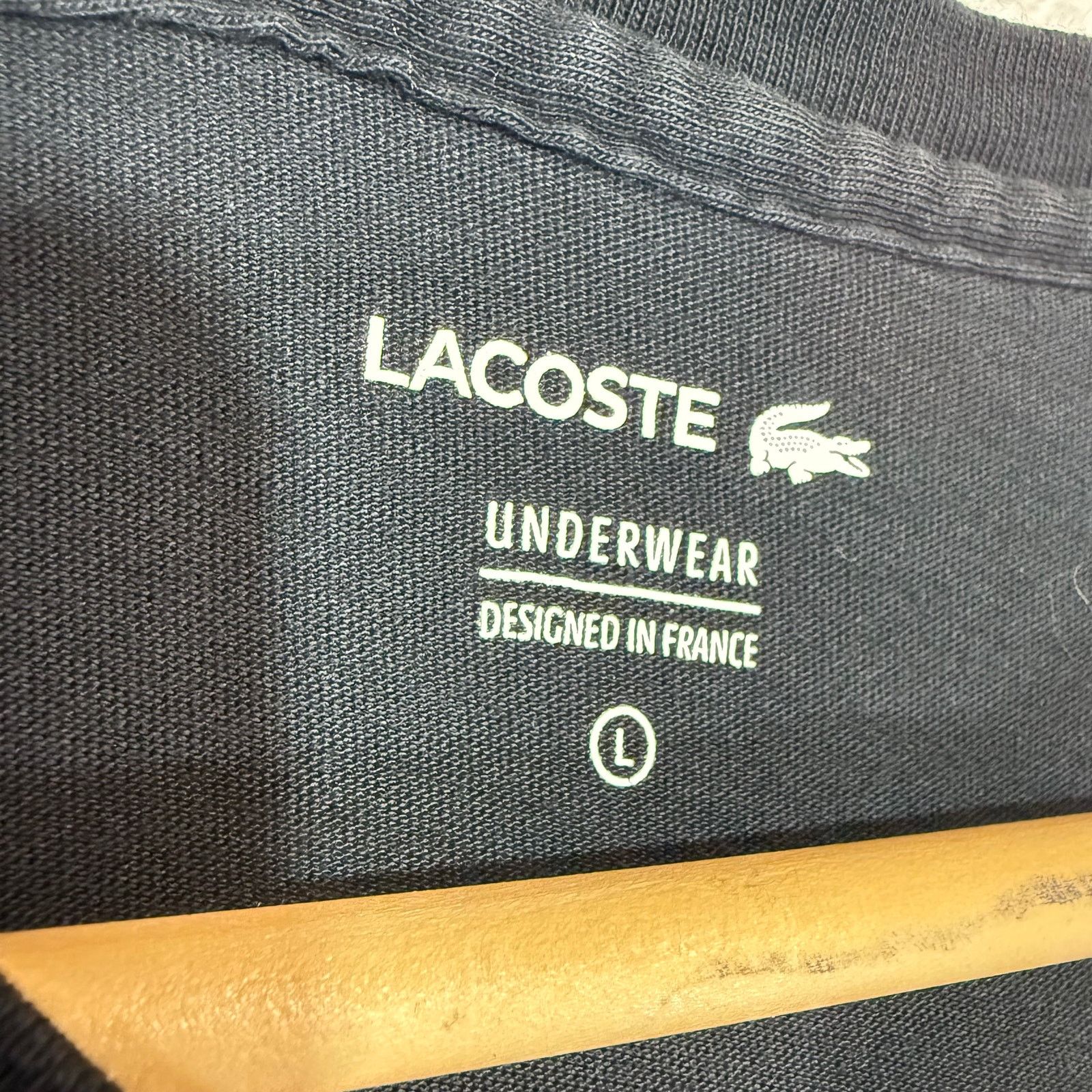 Lacoste Lacoste L Slim VNeck TShirt Sleepwear Black Luxury Designer Size US L / EU 52-54 / 3 - 6 Thumbnail