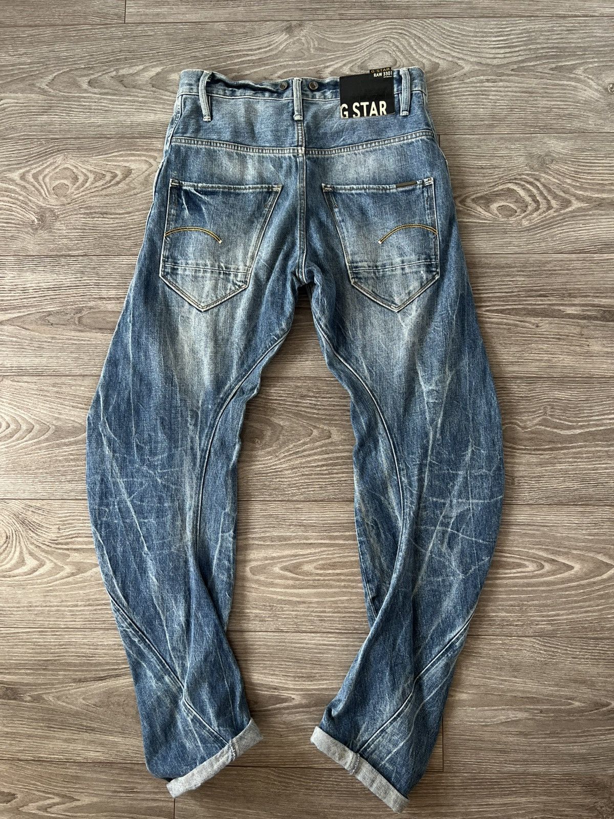 G-Star Y2K G-Star Raw ARC 3D Loose Tapered Braces Opium 03301 Jeans Size US 31 - 2 Thumbnail
