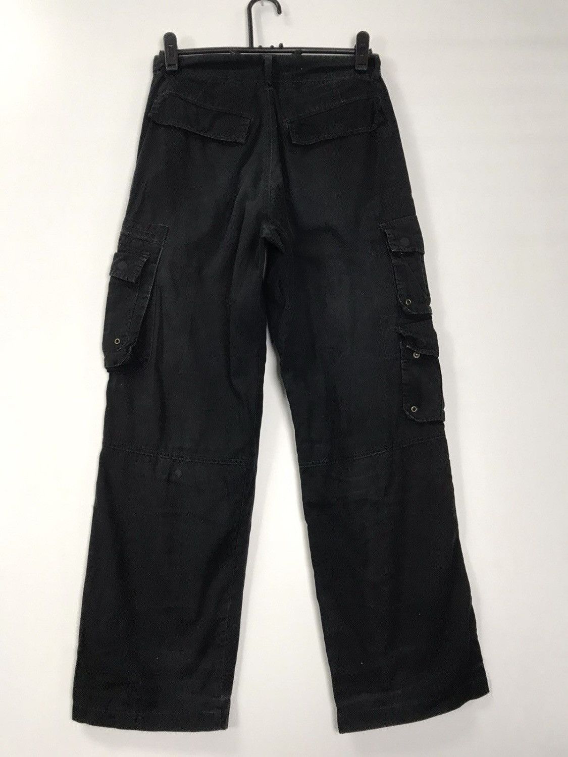 Japanese Brand × Vintage Vintage Japanese Faded Black Cotton Cargo Pants 28x29 Size US 28 / EU 44 - 10 Thumbnail
