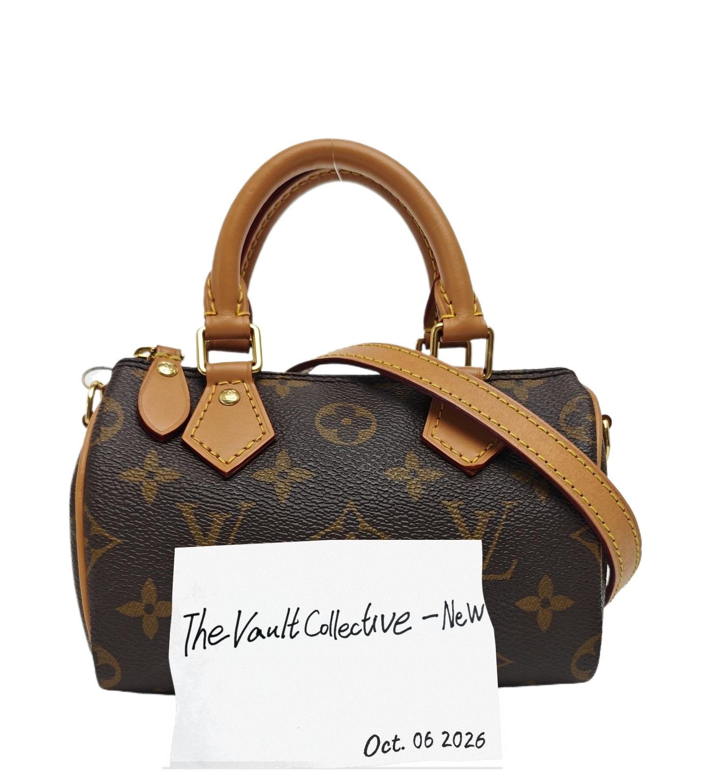 Louis Vuitton LOUIS VUITTON SPEEDY Nano brown coated canvas monogram Boston bag shoulder bag h Size ONE SIZE - 1 Thumbnail
