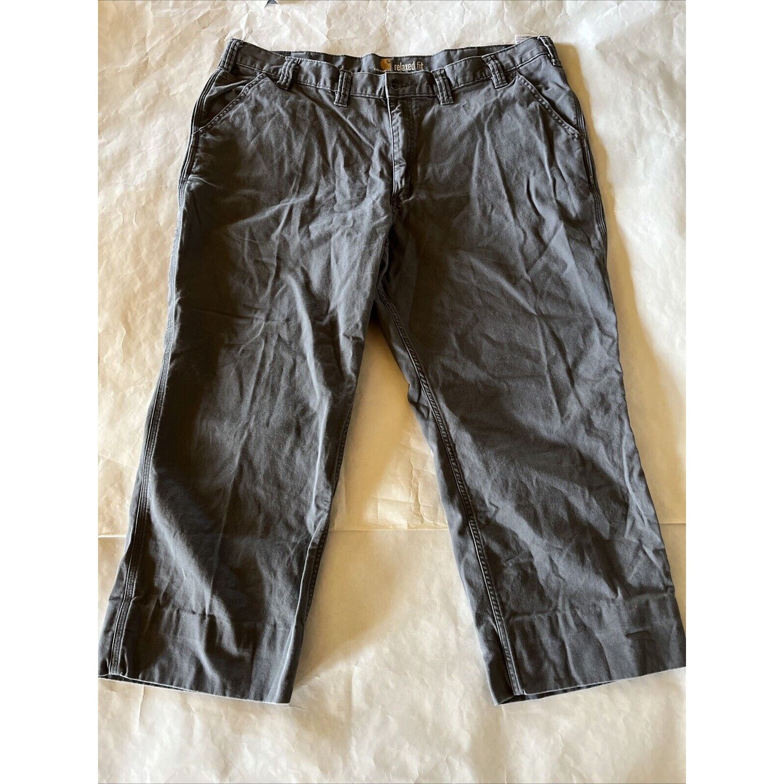 Carhartt Carhartt Pants Mens 42x26 Fit Gray Canvas Carpenter Relaxed Size US 42 / EU 58 - 2 Thumbnail