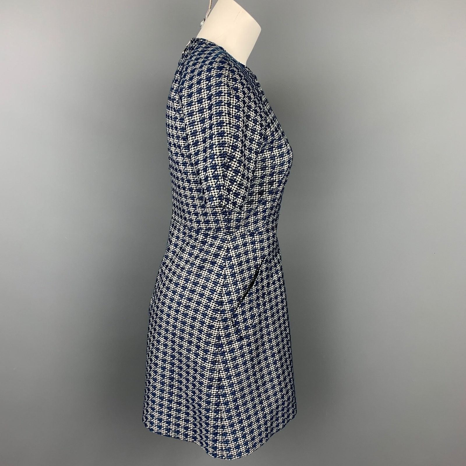 Maison Kitsune Size 4 Blue Gingham Polyester Blend Sleeveless Dress Size S / US 4 / IT 40 - 3 Thumbnail