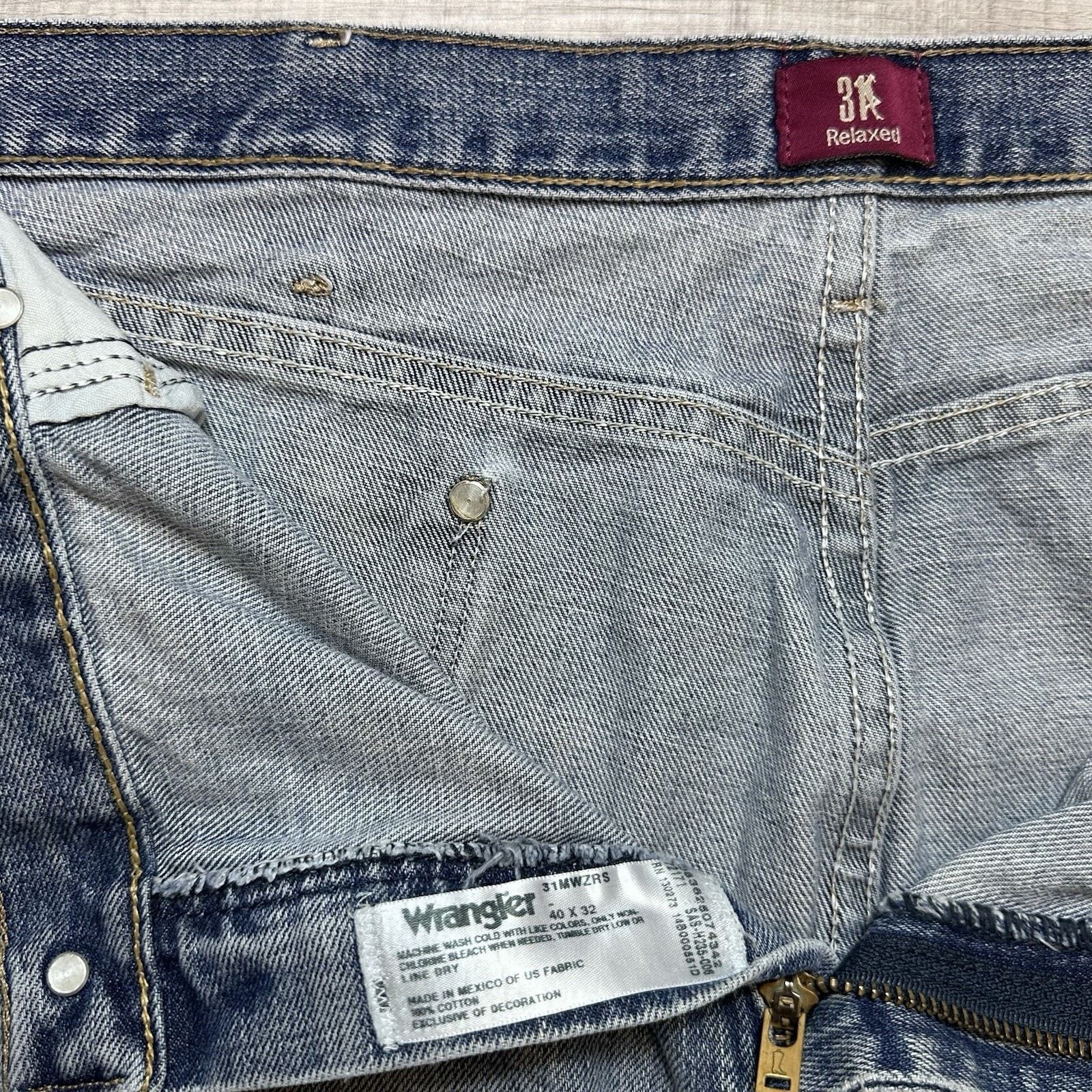 Wrangler Wrangler Cowboy Cut Relaxed Fit Blue Jeans Men's 40x32 Size US 40 / EU 56 - 5 Thumbnail