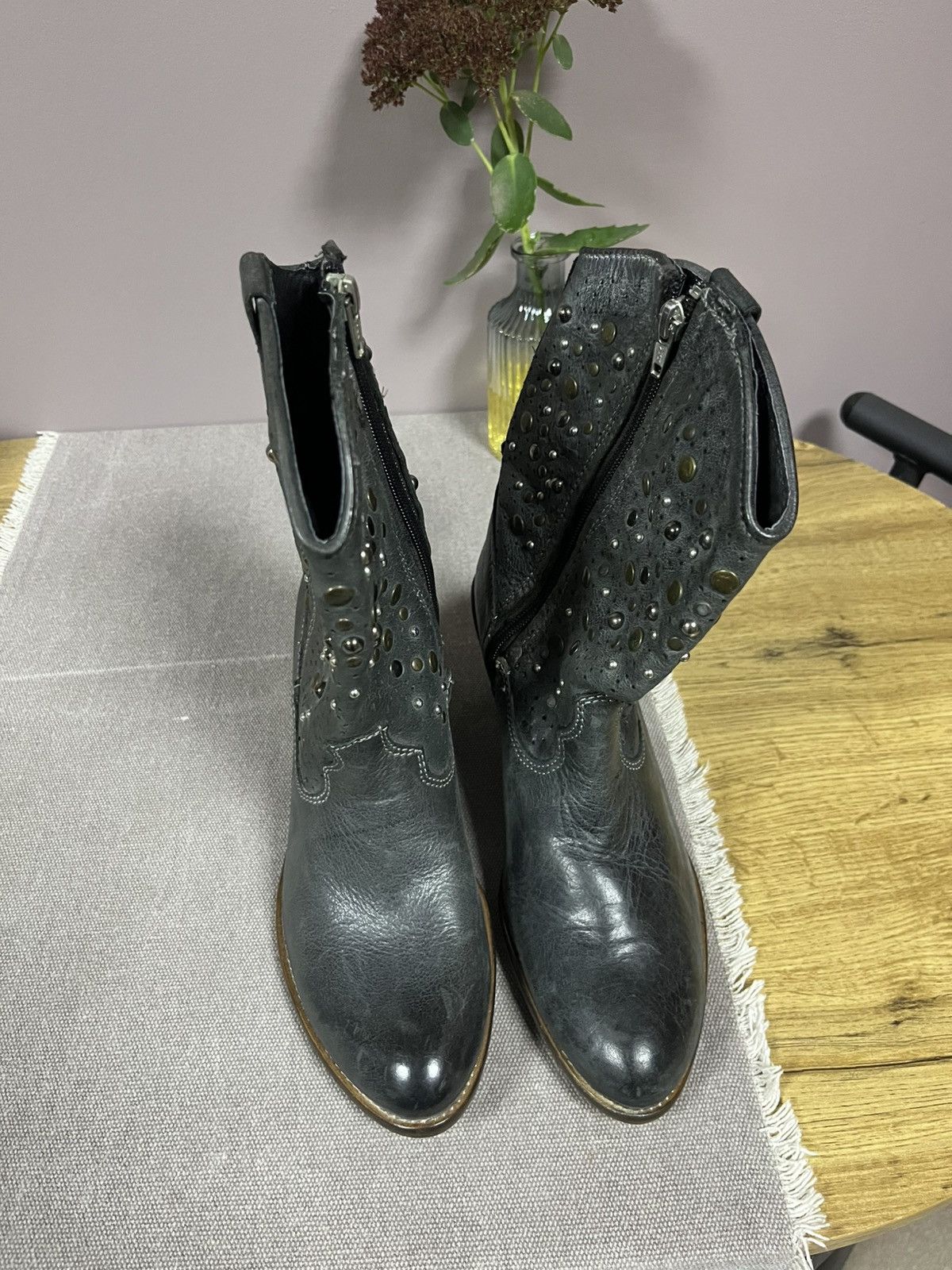 Vintage Y2K Vintage Leather Boots Rare Opium Avant Garde Rare USA Size US 9 / IT 39 - 3 Thumbnail