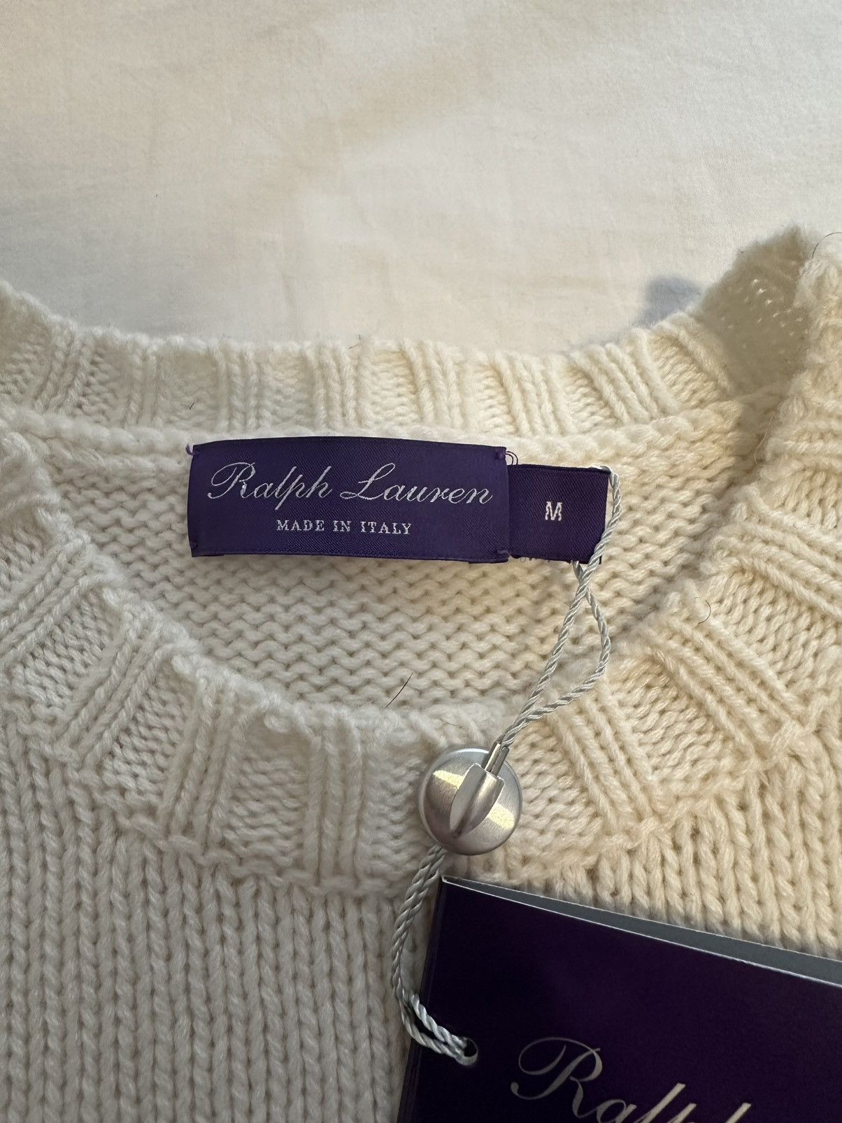 Ralph Lauren Purple Label Purple Label Flag Crewneck Cashmere Sweater Size US M / EU 48-50 / 2 - 3 Thumbnail