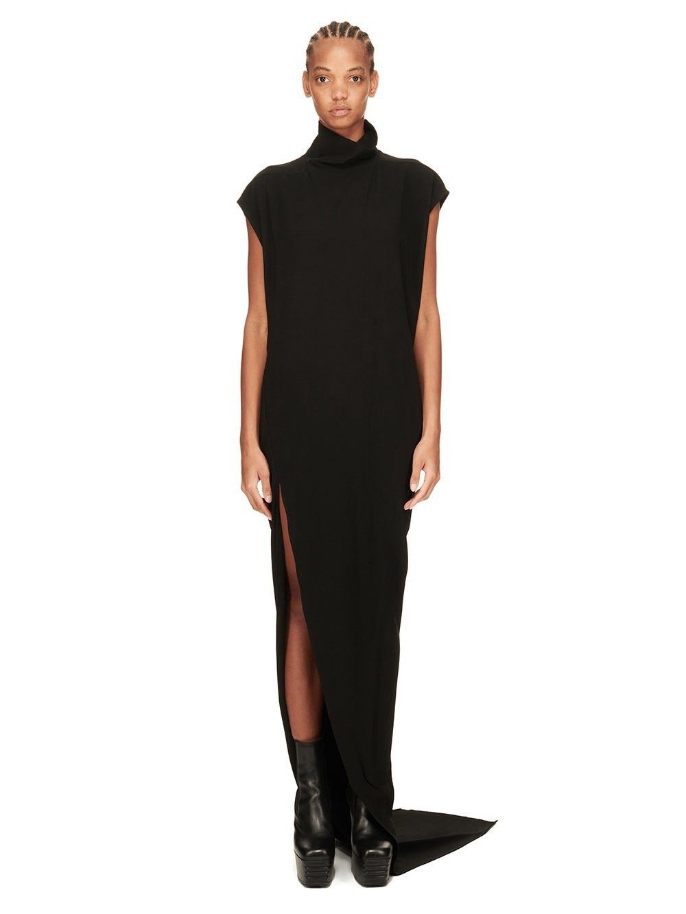Rick Owens Drkshdw RICK OWENS PORTERVILLE RUNWAY EDFU T DRESS IN BLACK Size L / US 10 / IT 46 - 1 Thumbnail