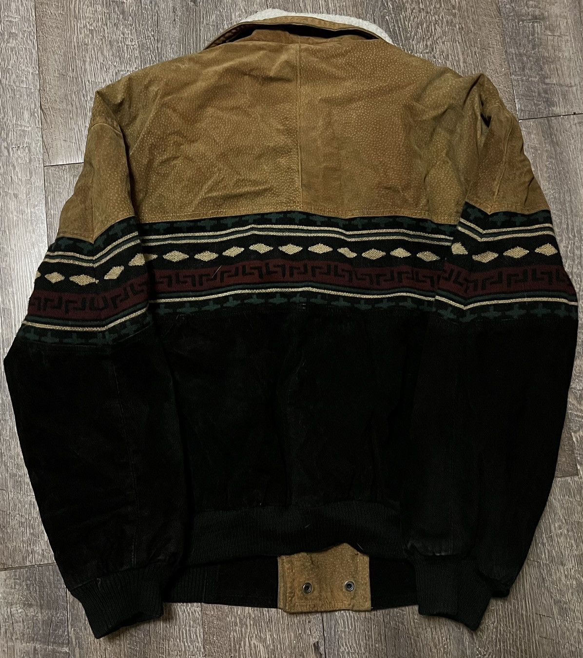 Vintage Vintage Western Aztec Suede Sherpa Leather Jacket size Large Size US L / EU 52-54 / 3 - 3 Thumbnail