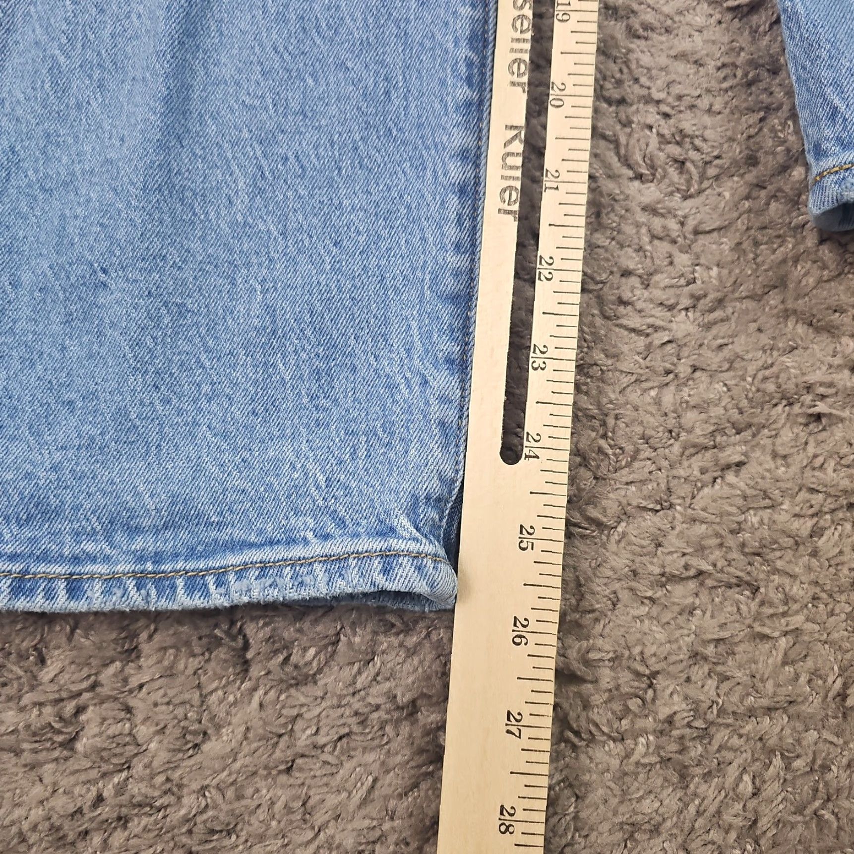 Levi's Levis Jeans Women 29 Light Distressed Stretch Denim Straight Size 29" - 6 Thumbnail