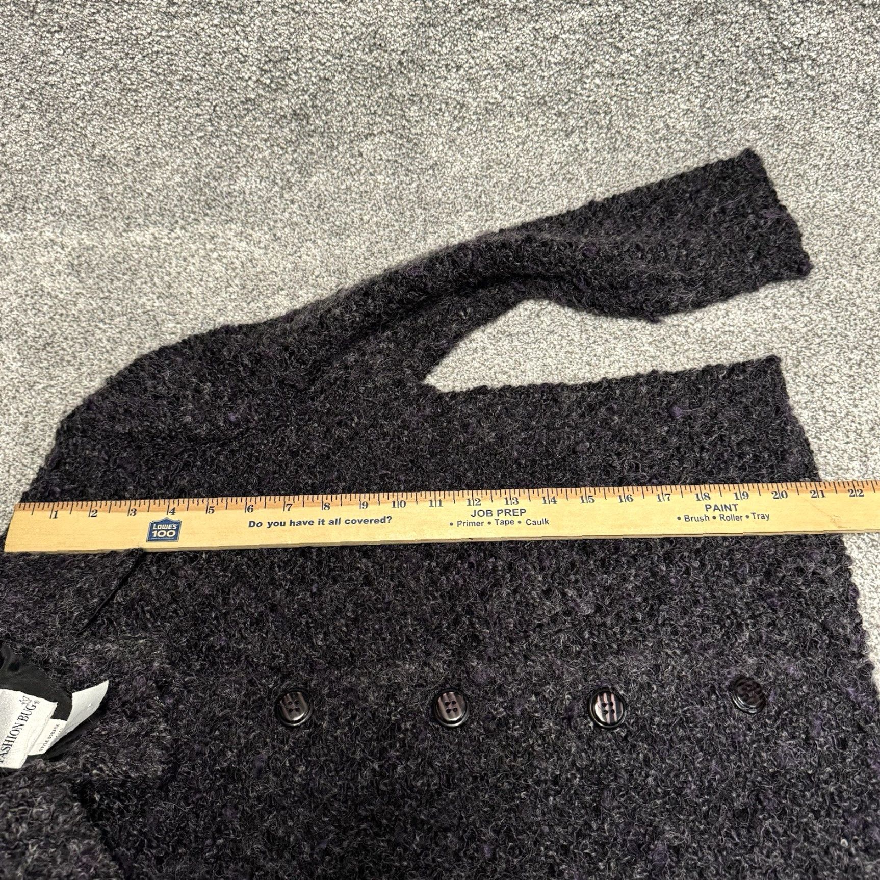 Vintage VINTAGE Fashion Bug Cardigan Sweater Women M Black Purple Mohair 80s Whimsigoth Shoulder Pads Size M / US 6-8 / IT 42-44 - 6 Thumbnail