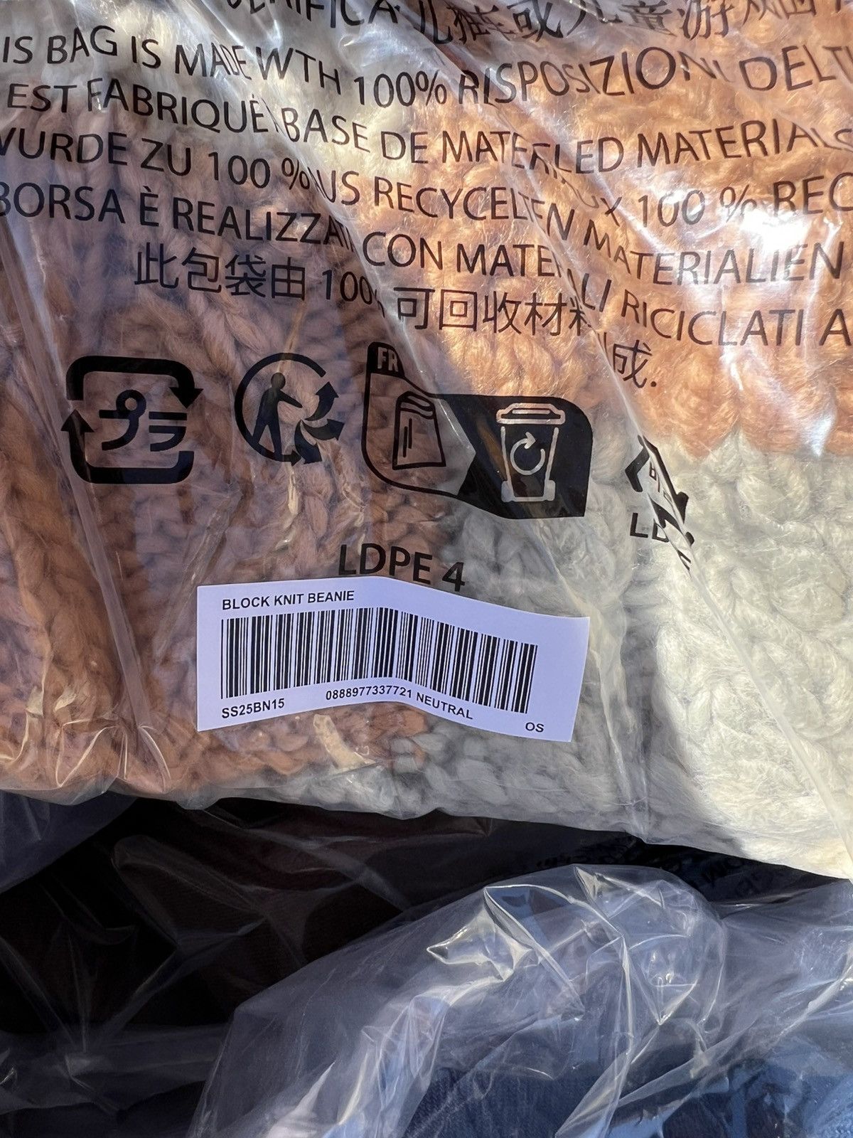 Supreme IN HAND Supreme Block Knit Beanie Tan Size ONE SIZE - 4 Thumbnail