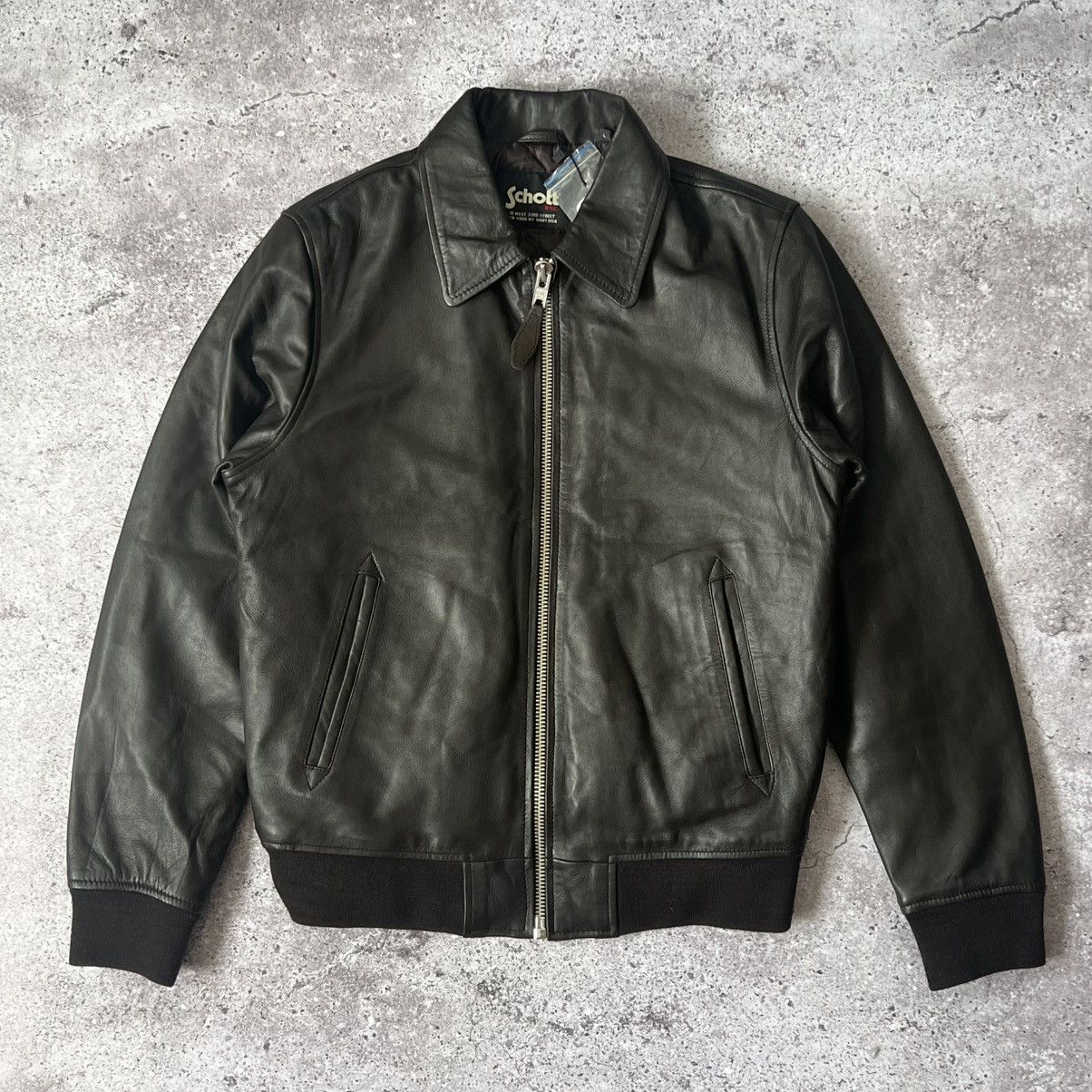 Schott Schott NYC LC Detroit Lambskin Leather Bomber Jacket Size US L / EU 52-54 / 3 - 1 Thumbnail