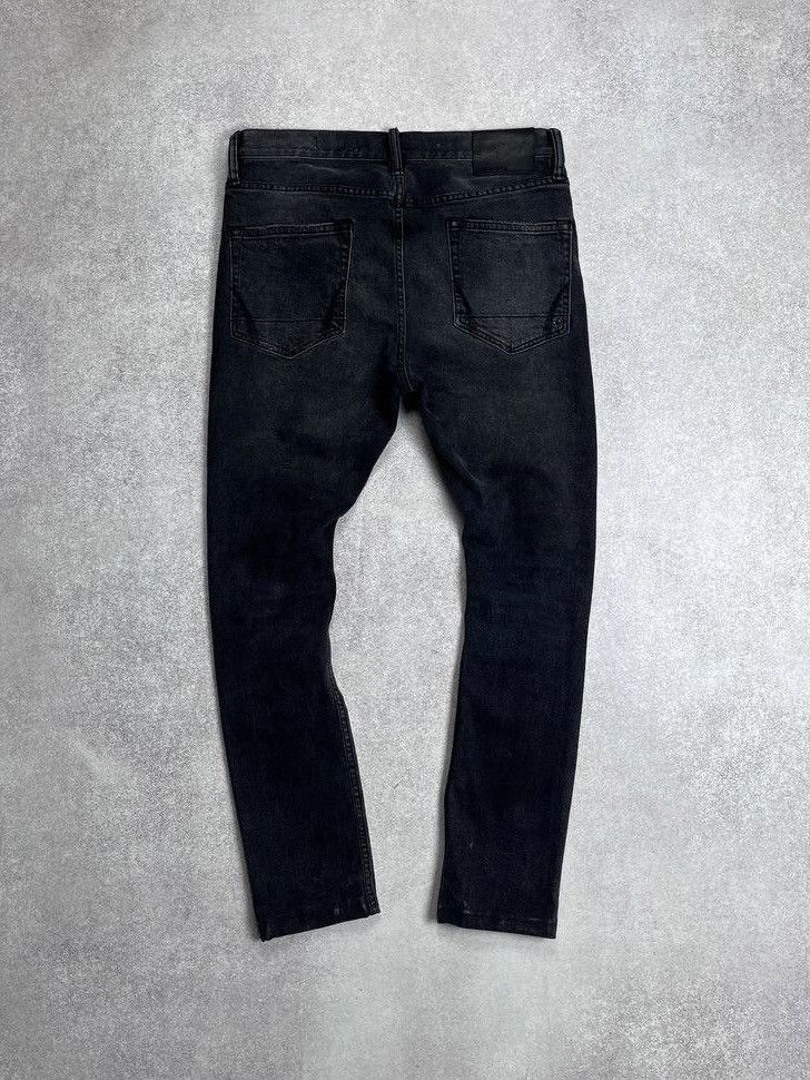 Allsaints × Vintage Vintage Allsaints Cigarette Archival Black Denim Pants Y2K Size US 30 / EU 46 - 4 Thumbnail
