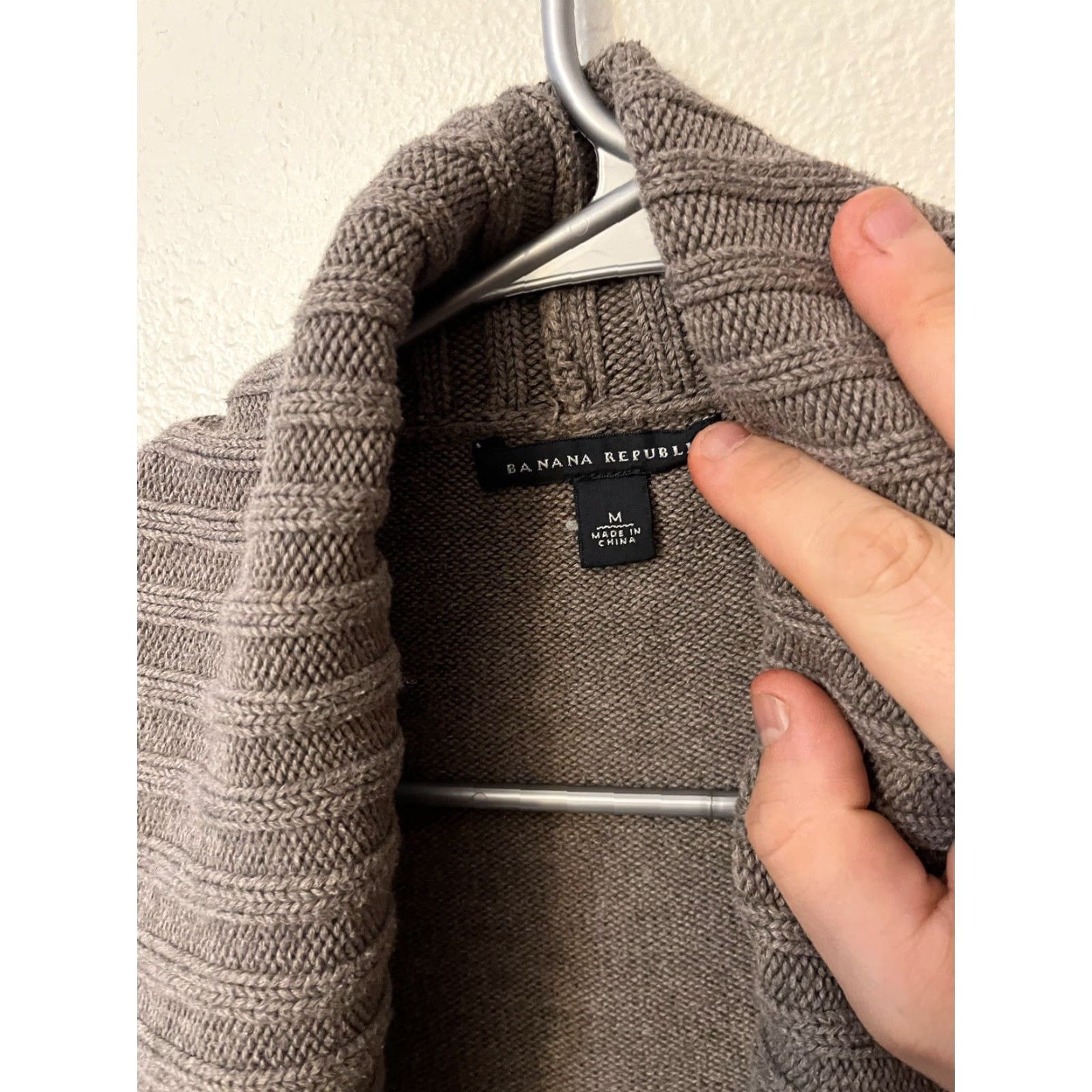 Banana Republic Banana Republic Sweater Womens Medium Brown Shawl Collar Preppy Knit Pullover Casual Modern Size M / US 6-8 / IT 42-44 - 3 Thumbnail