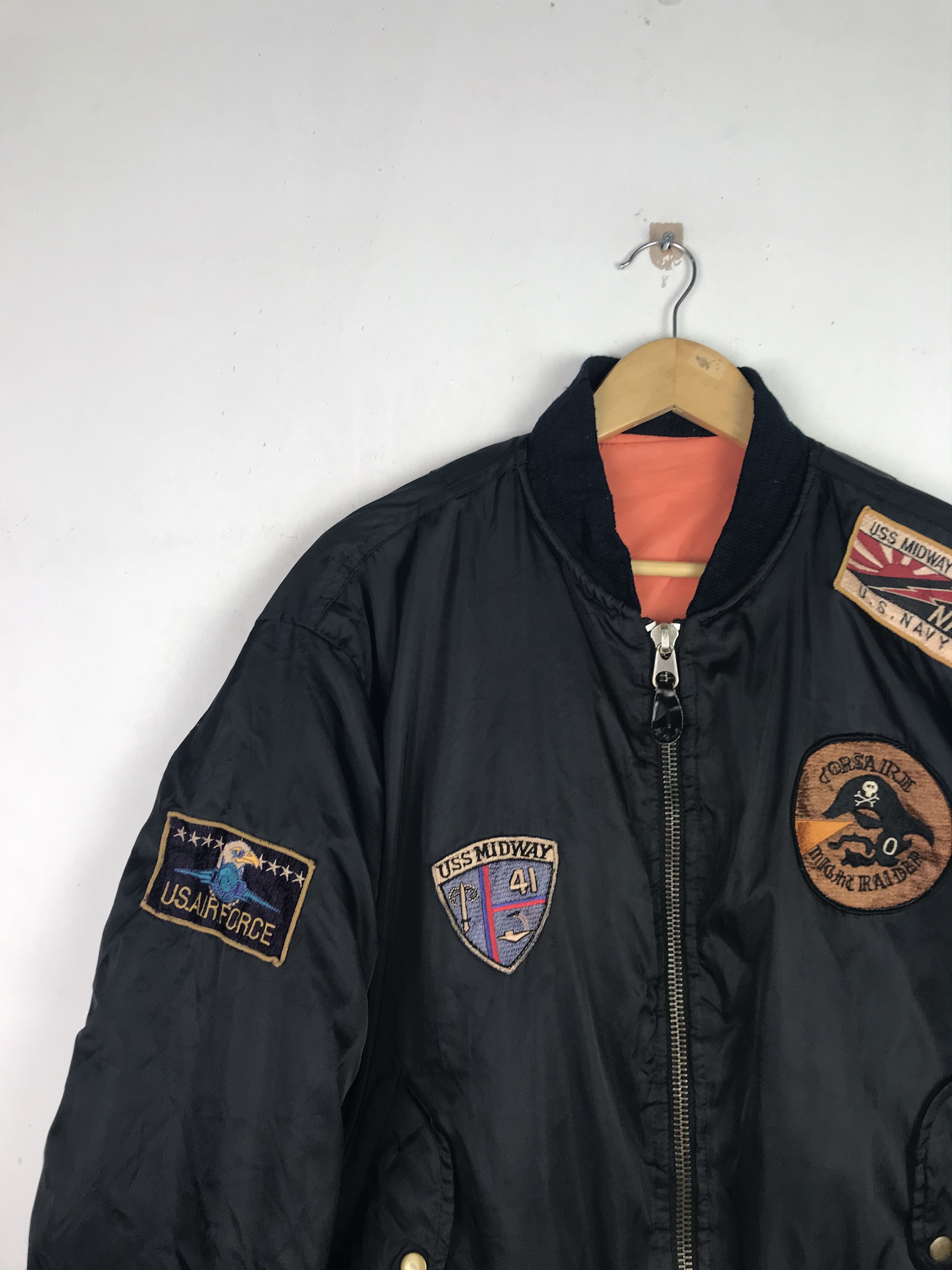Vintage Vintage Bondage Punks Patches Bomber Jacket Buzz Rickson Size US L / EU 52-54 / 3 - 5 Thumbnail