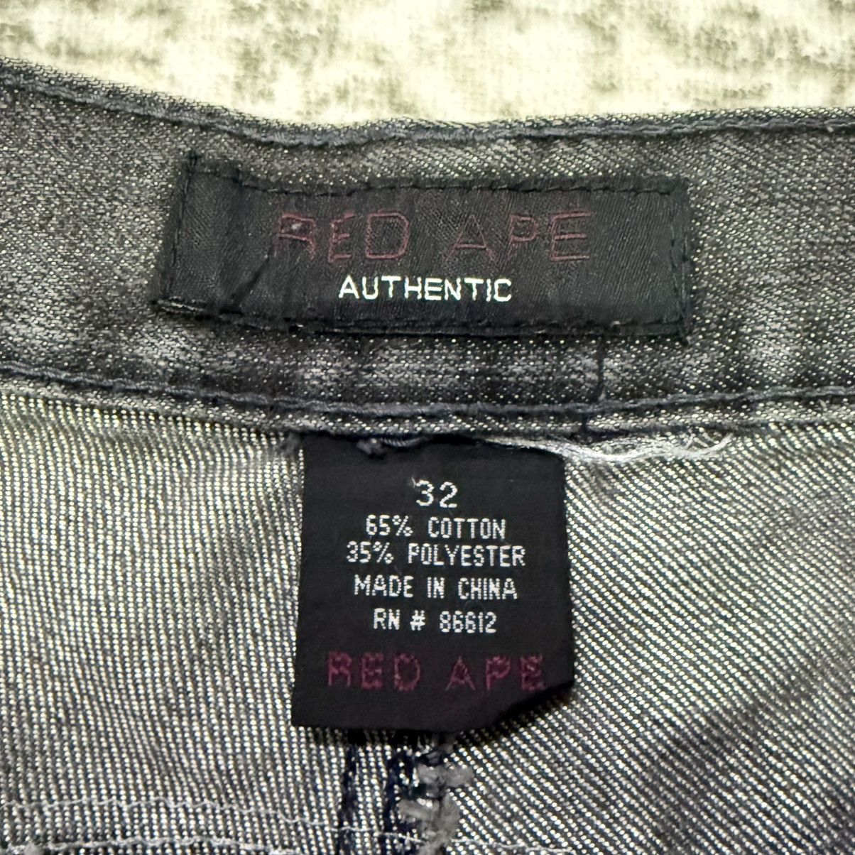 Japanese Brand Japanese Brand Red Ape Embroidery Gothic Wings Flare Jeans Size US 30 / EU 46 - 11 Thumbnail