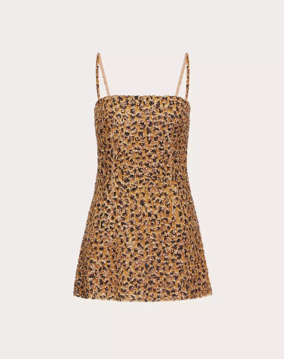 Valentino o1s1wg110426 Short Animalier Organza Dress in Multicolor Size M / US 6-8 / IT 42-44 - 1 Thumbnail