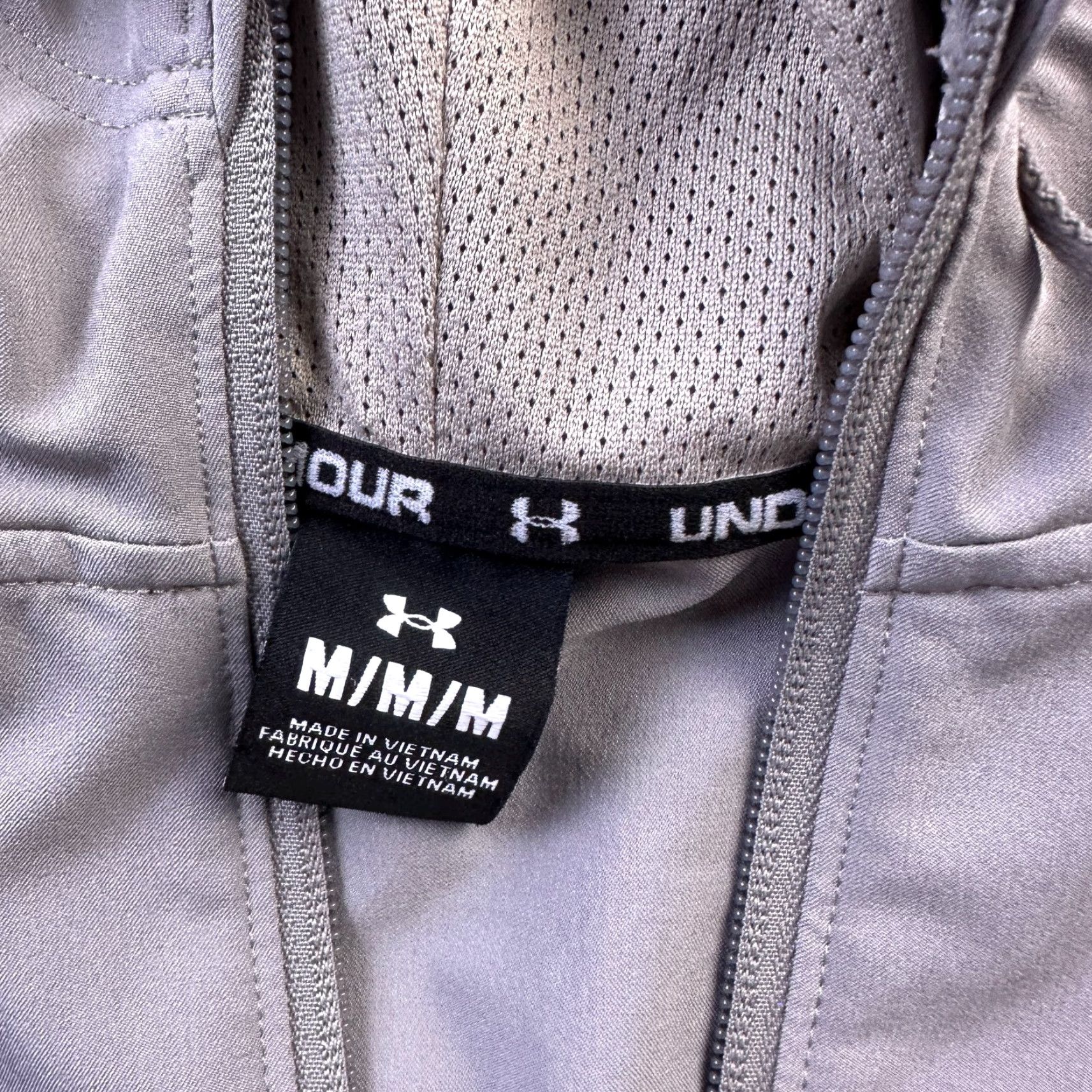 Under Armour Under Armour Hoodie Mens Medium Gray Sportstyle Elite Woven Zip Full Zip Hooded Pockets Logo Size US M / EU 48-50 / 2 - 6 Thumbnail