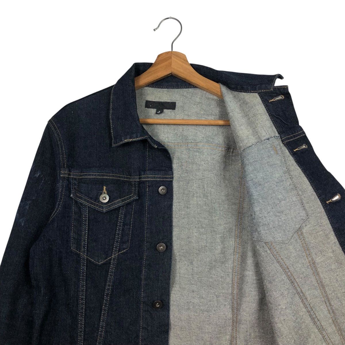 Japanese Brand 📌Vintage Biker Denim Jacket Uniqlo Japan Issey Miyake Size US M / EU 48-50 / 2 - 15 Thumbnail