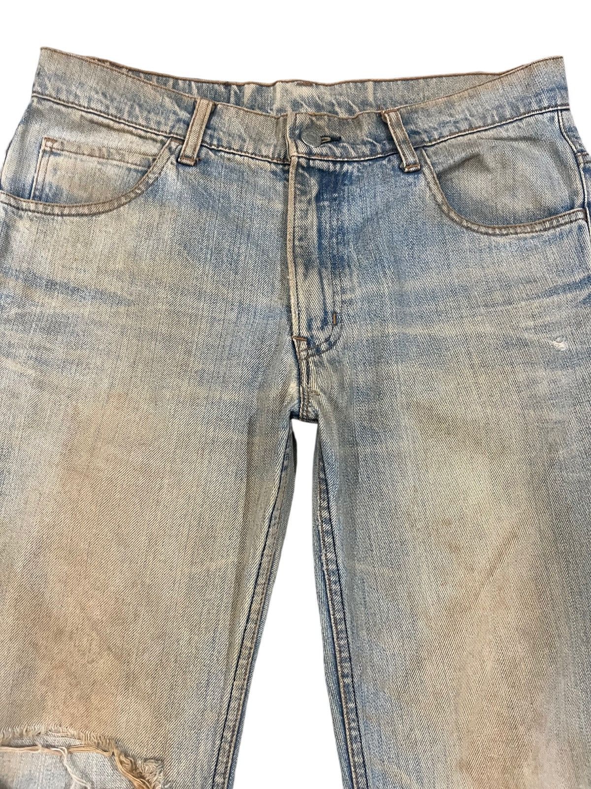 Blue Blue Japan × HOLLYWOOD RANCH MARKET × Japan Blue Vintage Blue Blue Japan Flare Ripped MudWash Denim Size US 33 - 2 Thumbnail