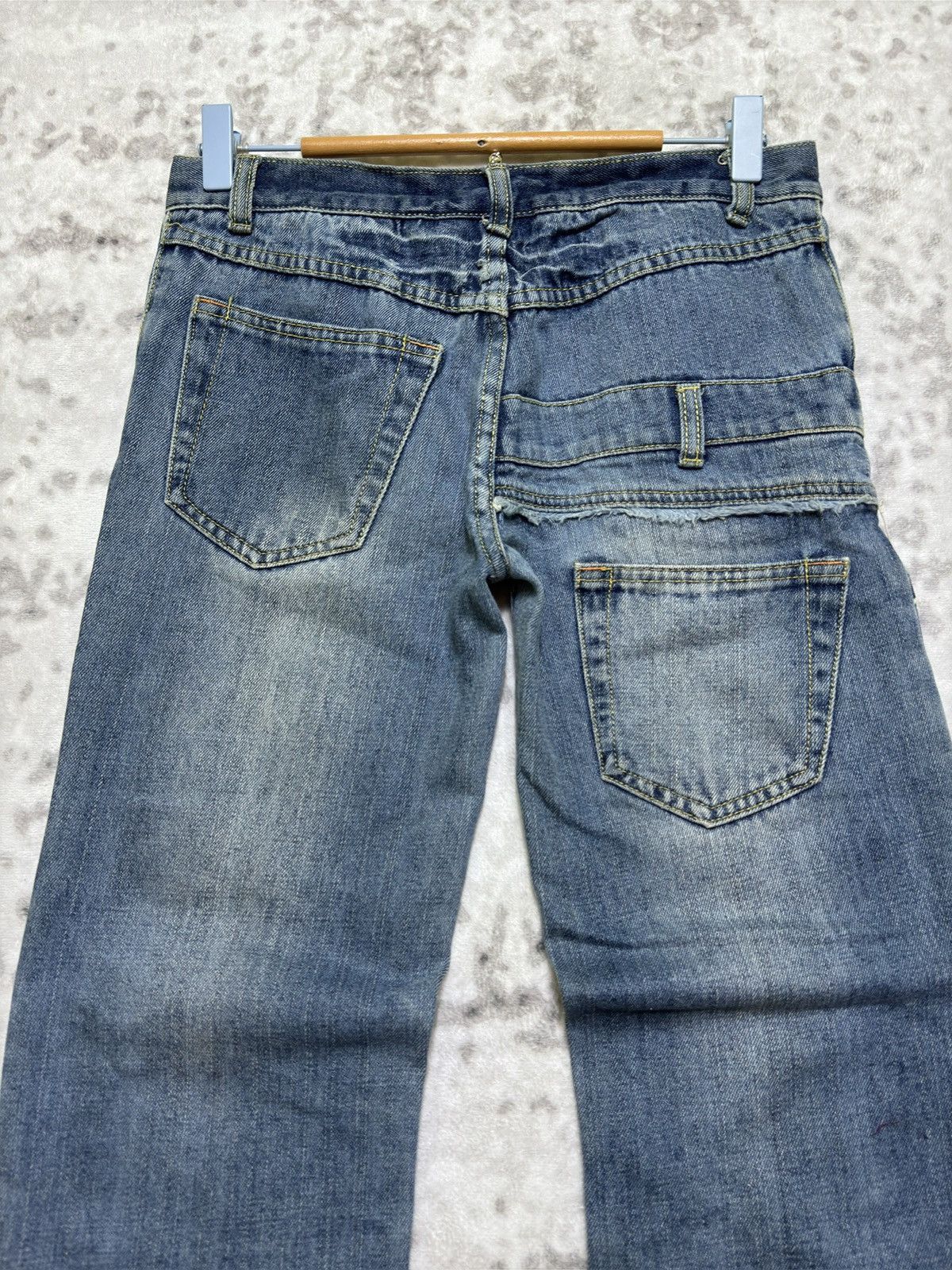Japanese Brand Y2K Kiliwatch Paris Multipocket Patchwork Denim Jeans Size 28" / US 6 / IT 42 - 8 Thumbnail