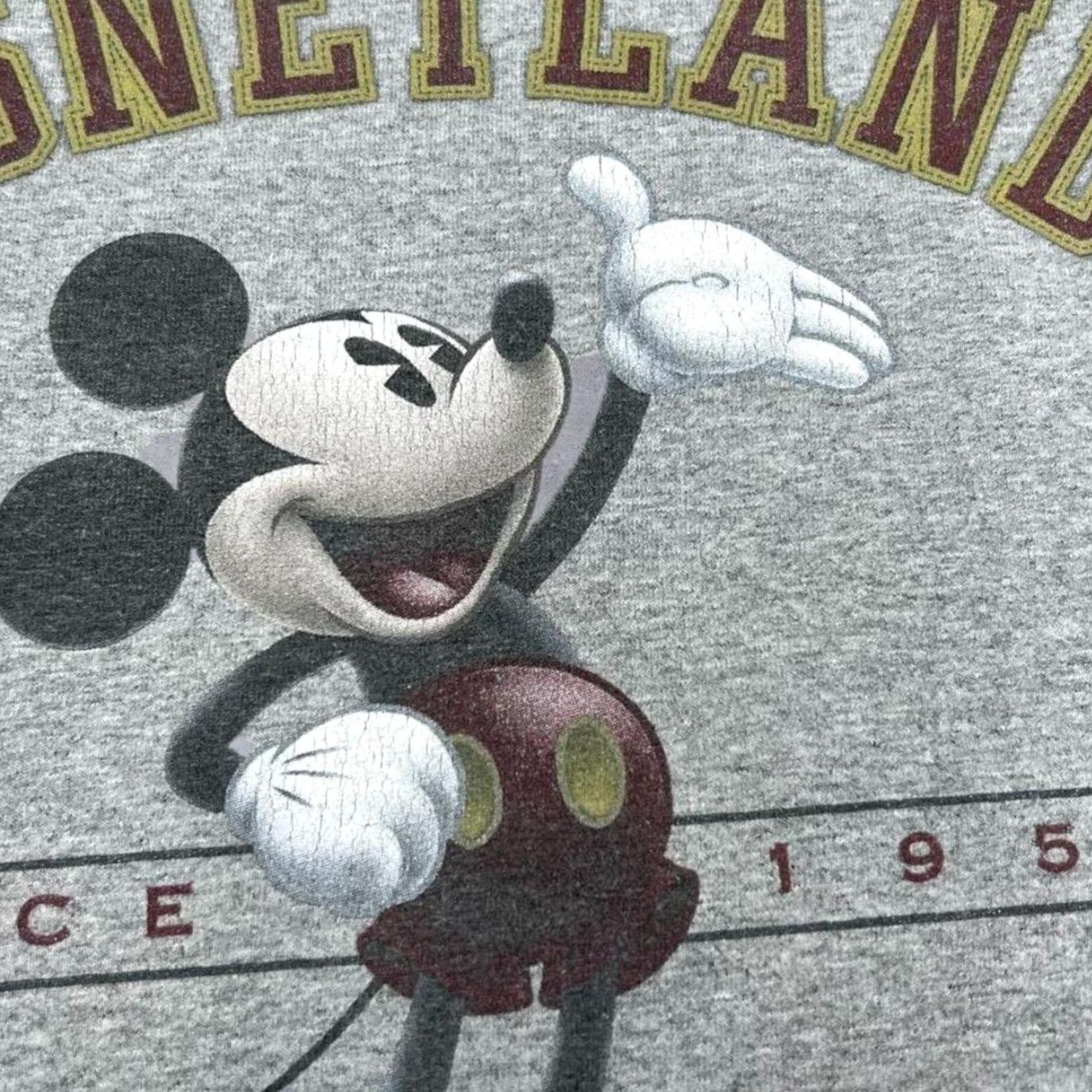 Disney VINTAGE Disney Mickey Mouse Classic Souvenir Graphic Grey T-Shirt XL Men Mens Shirt XS Size US XL / EU 56 / 4 - 4 Thumbnail