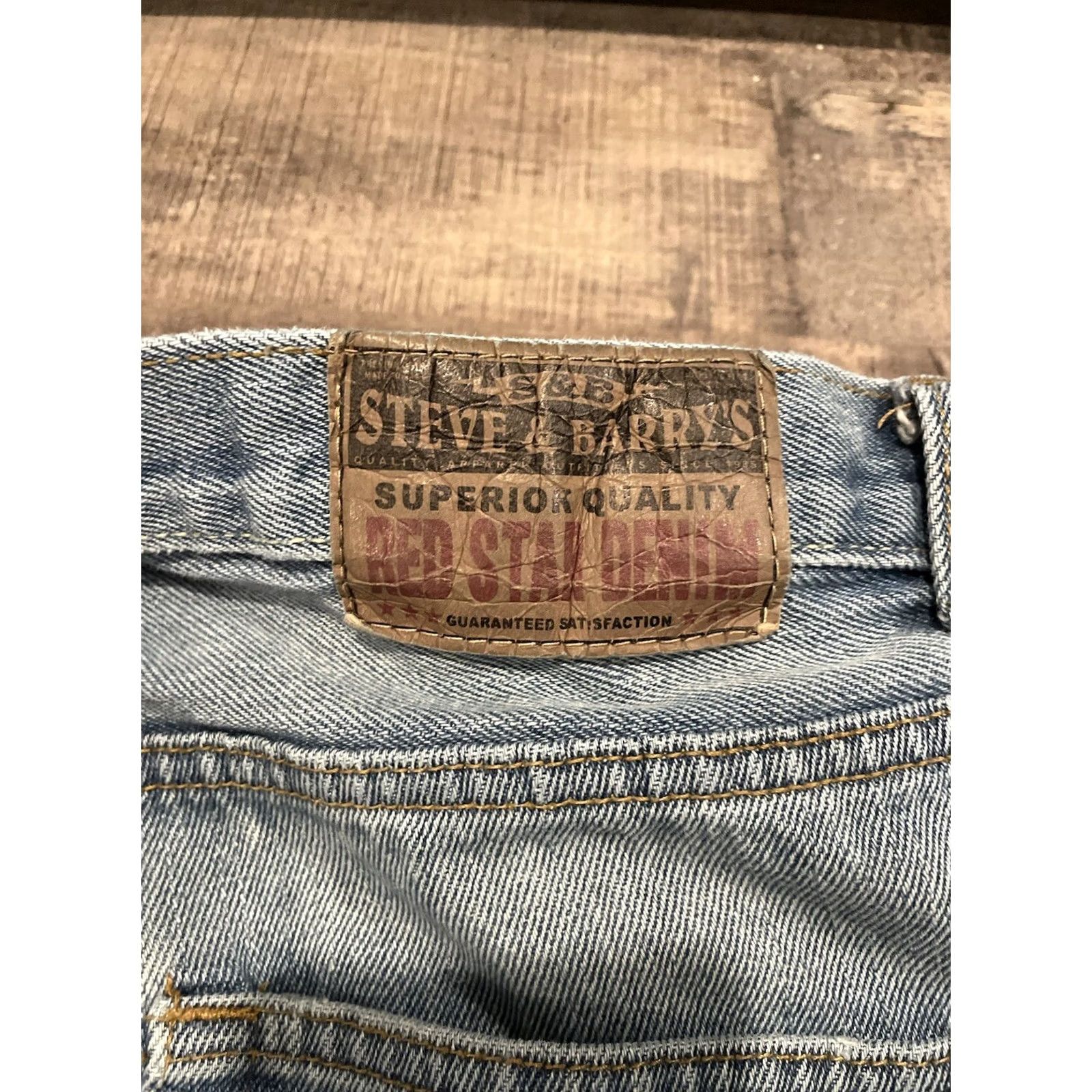 Vintage VINTAGE Steve & Barry's Jeans 34x30 Denim Straight Blue 90s Grunge Mens Regular Relaxed Slim Fit Jeans Size US 34 / EU 50 - 3 Thumbnail