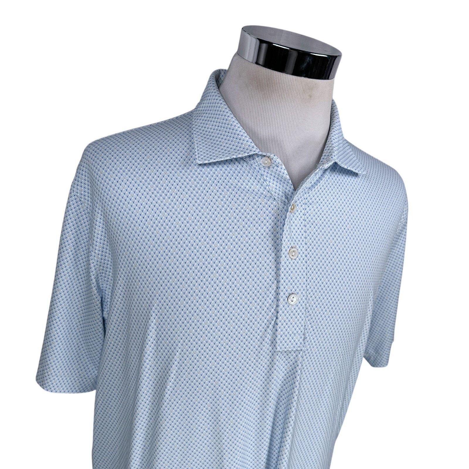 Peter Millar Peter Millar Crown Crafted Polo Shirt Mens XL Blue White AOP Size US XL / EU 56 / 4 - 2 Thumbnail
