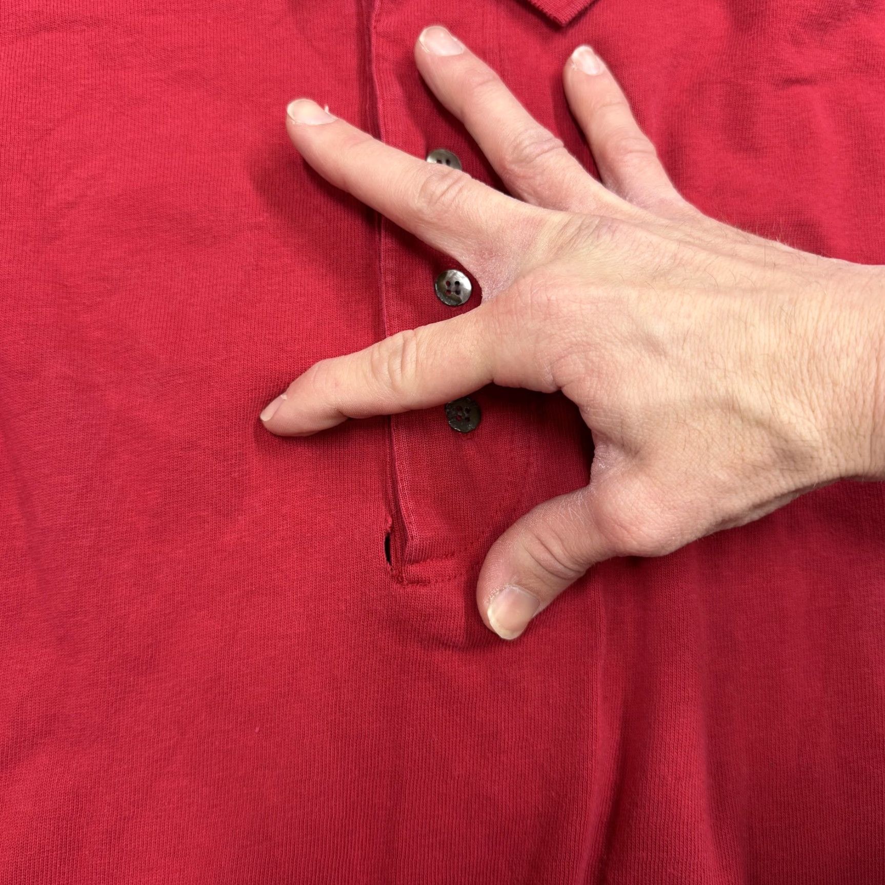 Gap Gap Polo Shirt Mens Small Red Long Sleeve 100% Cotton Knit Solid Casual S Mens Red Polo Shirt Size US S / EU 44-46 / 1 - 2 Thumbnail